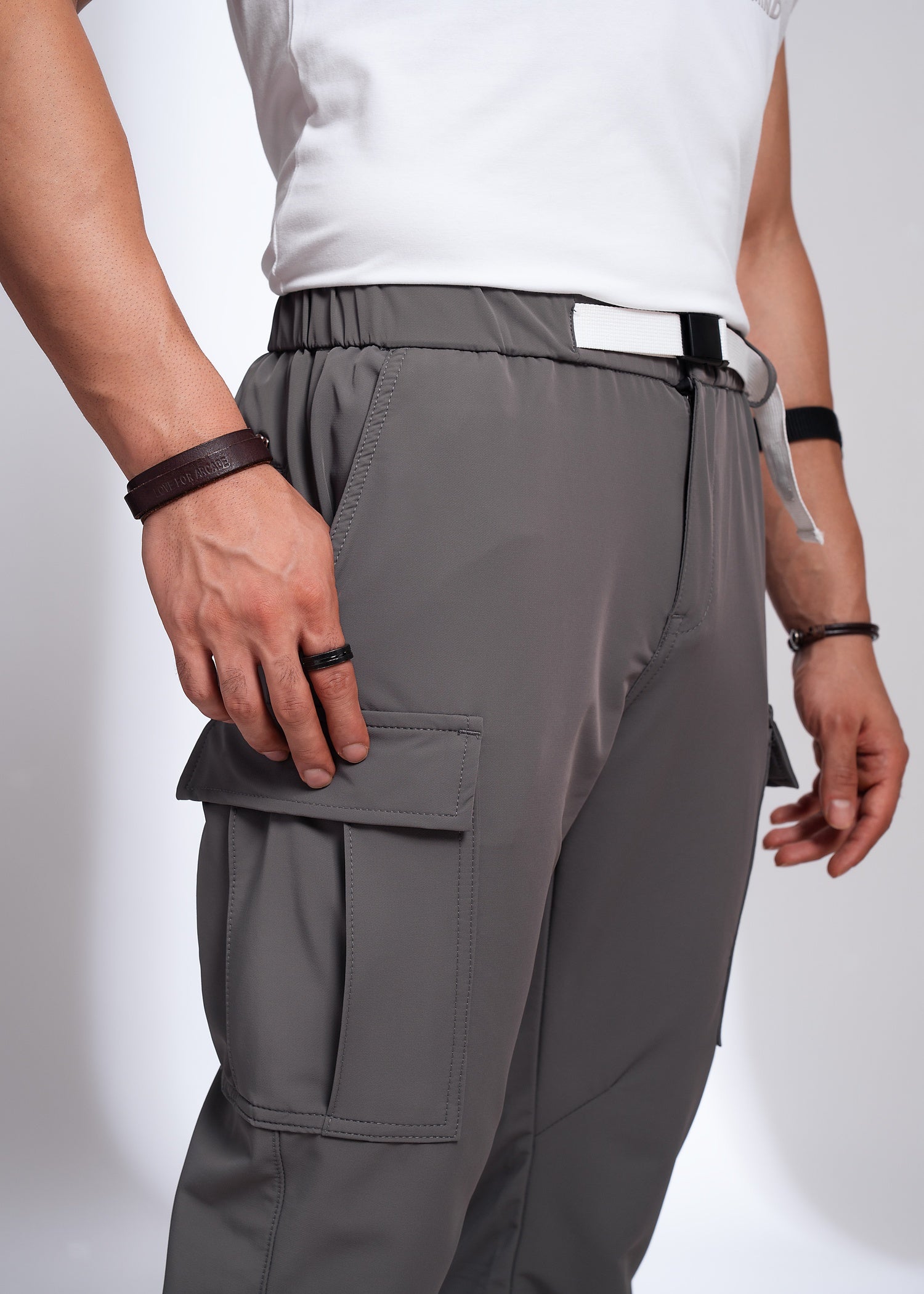 Men’s Travel Cargo Pants | Lightweight Utility Fit with Belt Detailing