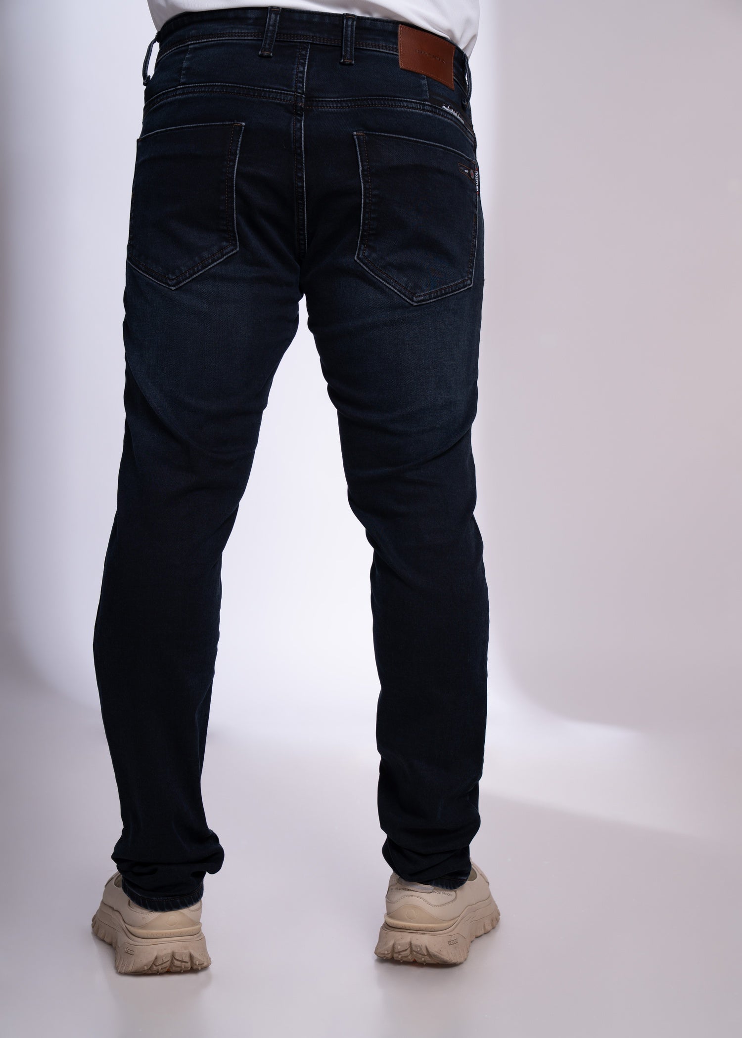 Men’s Regular Fit Dark Blue Jeans | Stretch Denim with Modern Fade