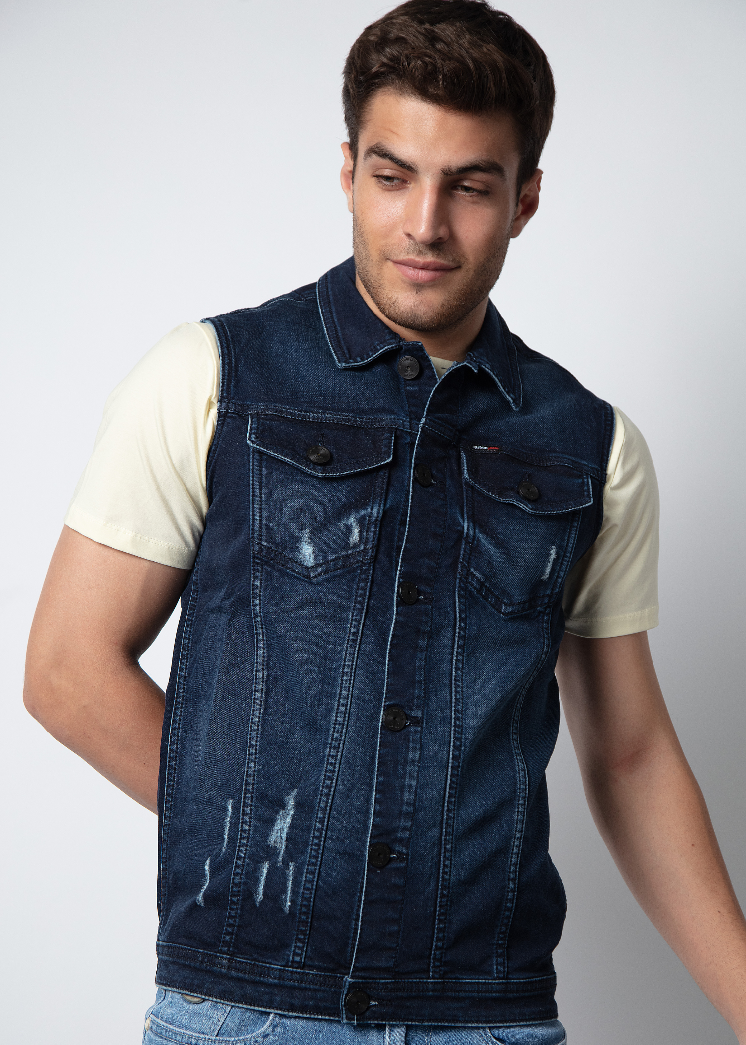 Dento Sleeveless Denim Jacket For Men Nostrum