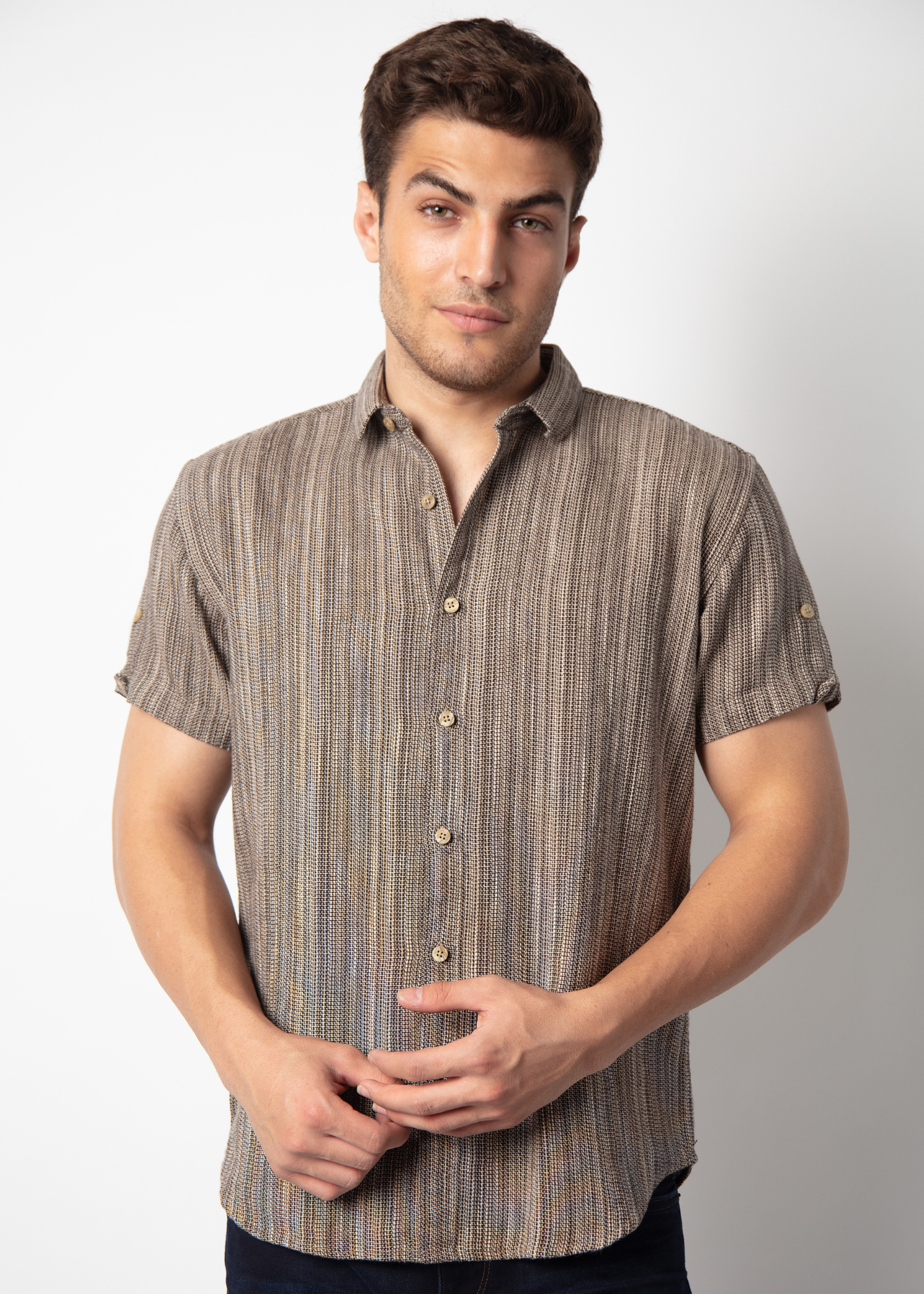 Warrior Half Sleeve Solid Shirt For Men Nostrum