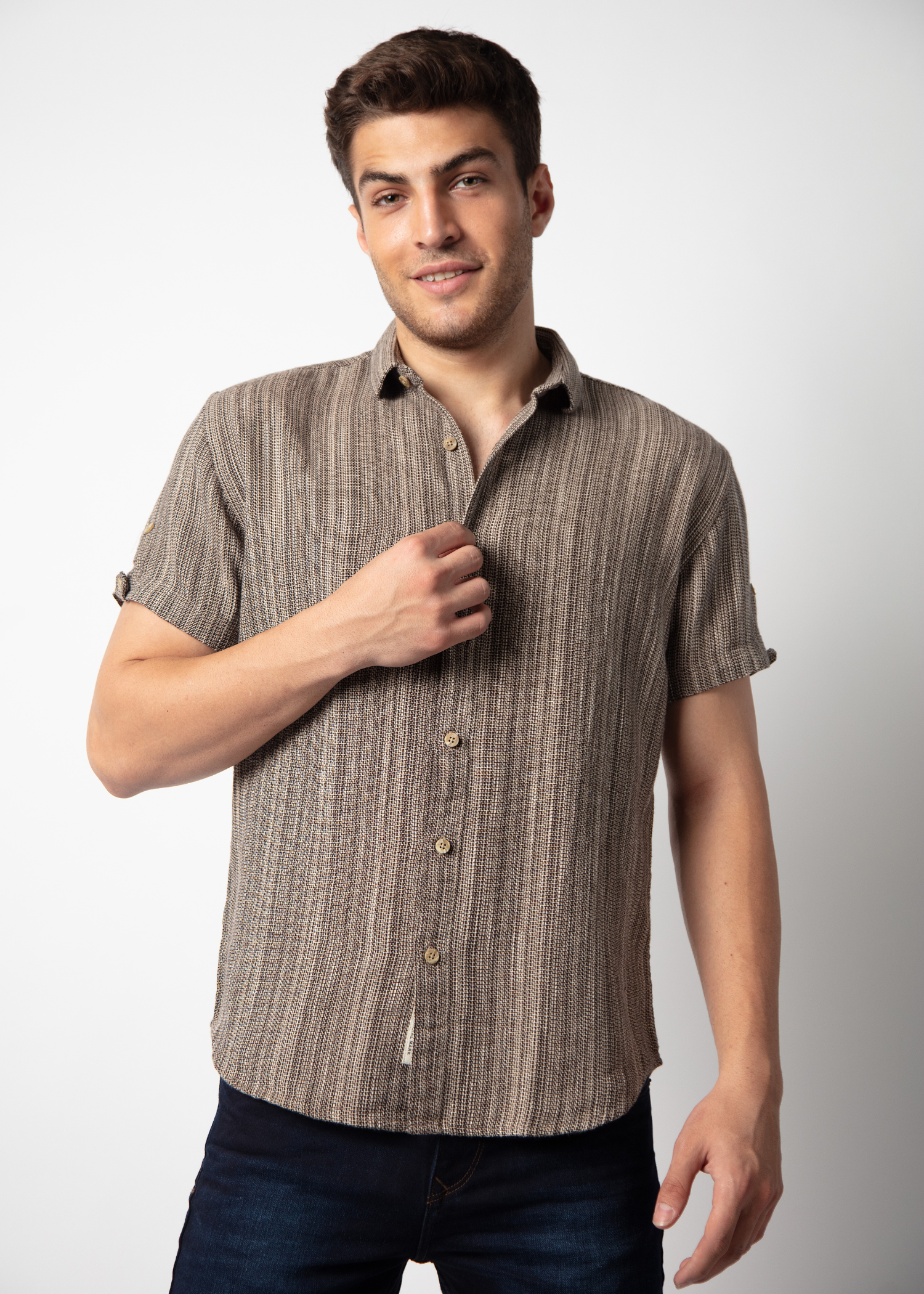 Warrior Half Sleeve Solid Shirt For Men Nostrum