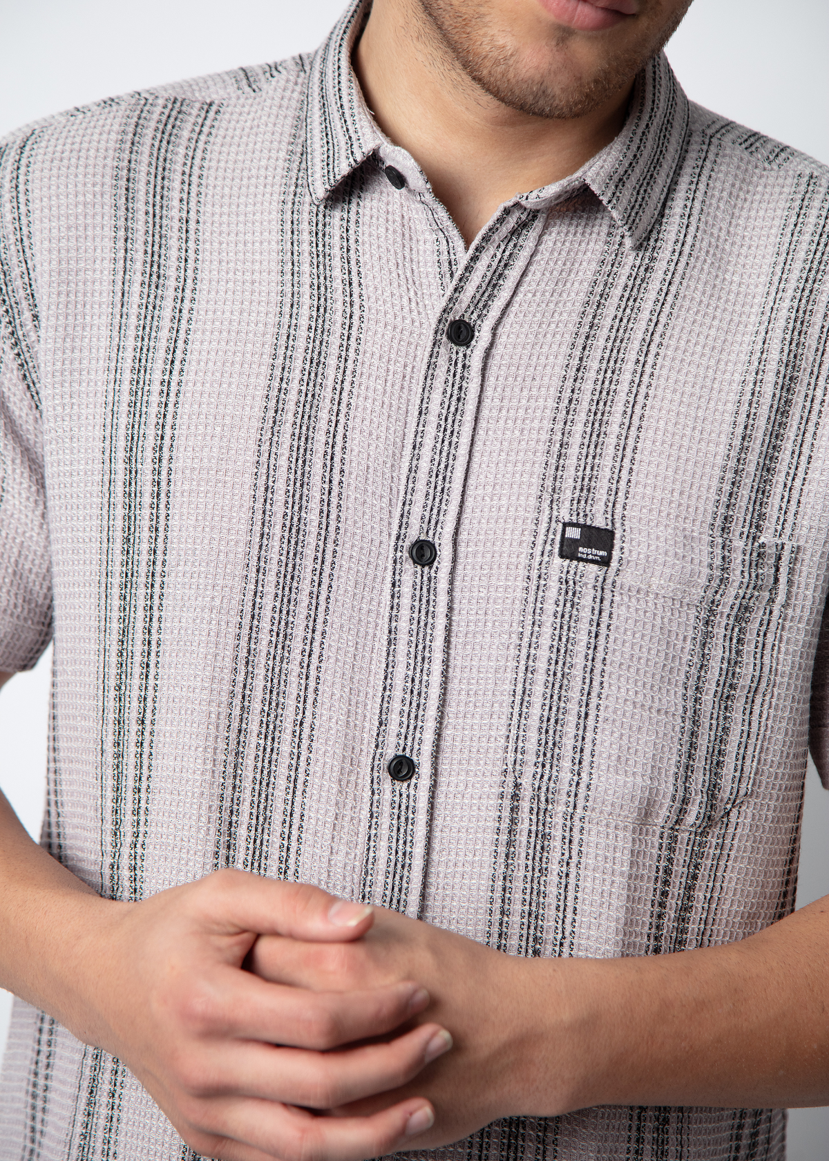 Brilon Half Sleeve Stripe Shirt For Men Nostrum