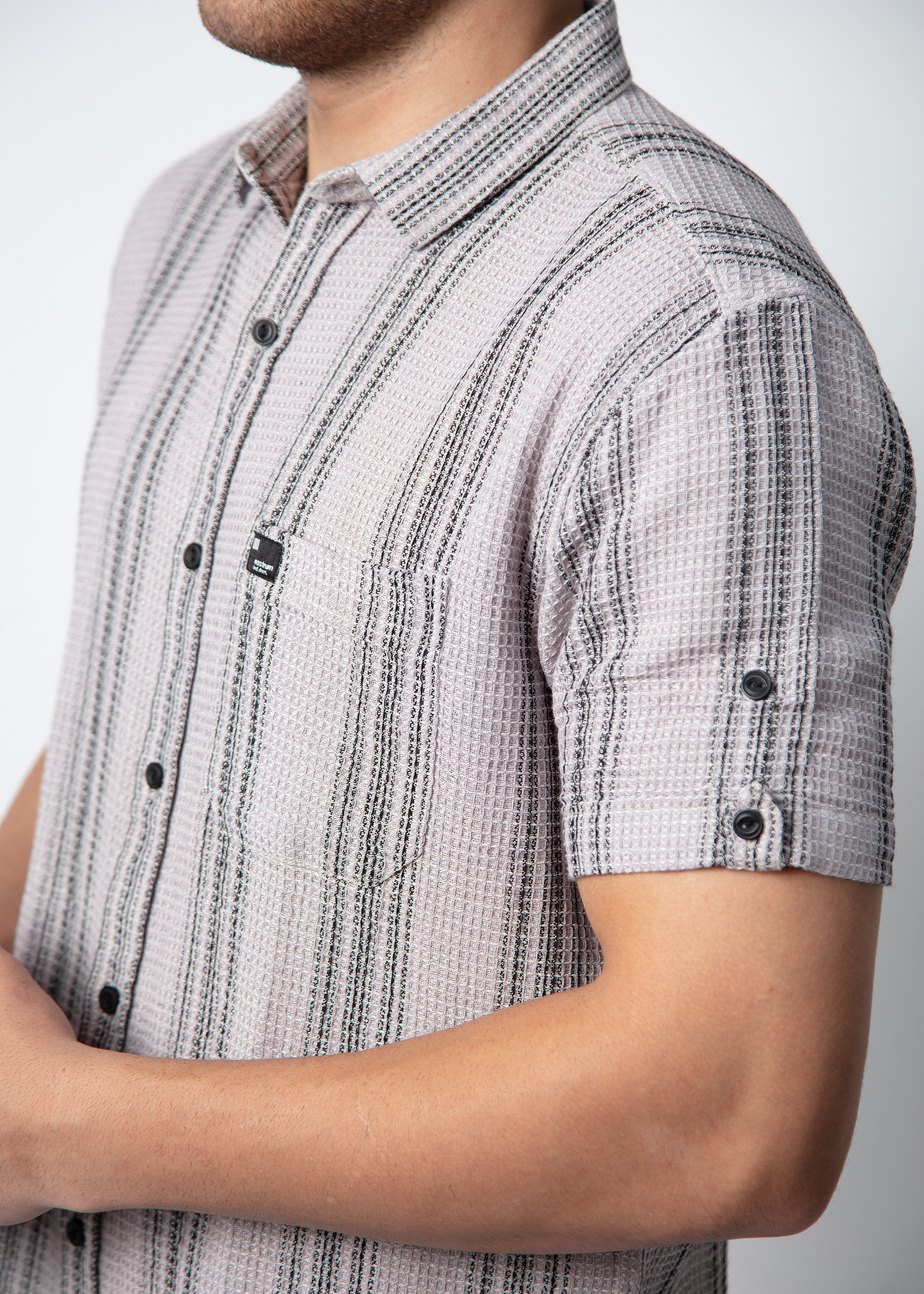 Brilon Half Sleeve Stripe Shirt For Men Nostrum