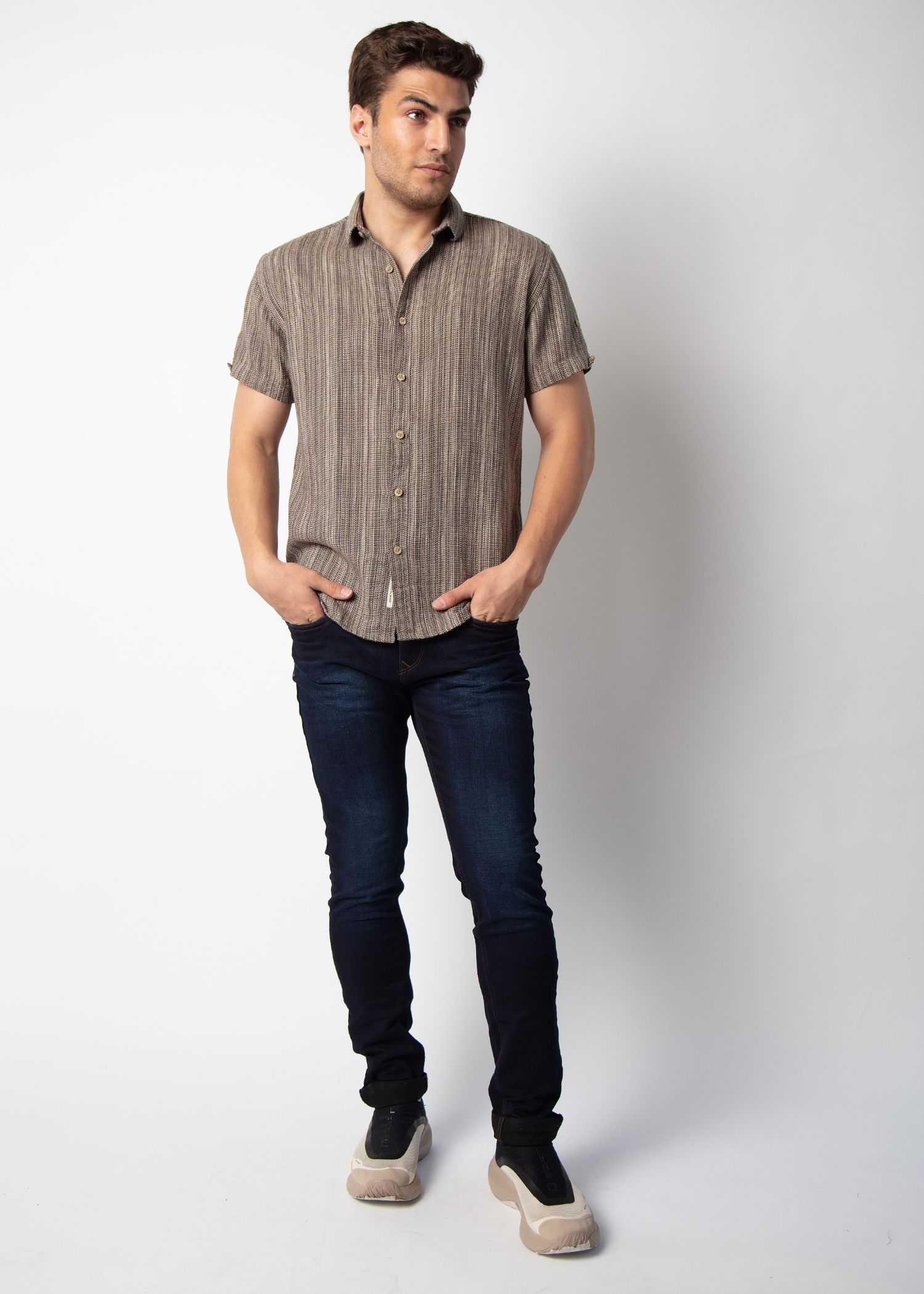 Warrior Half Sleeve Solid Shirt For Men Nostrum