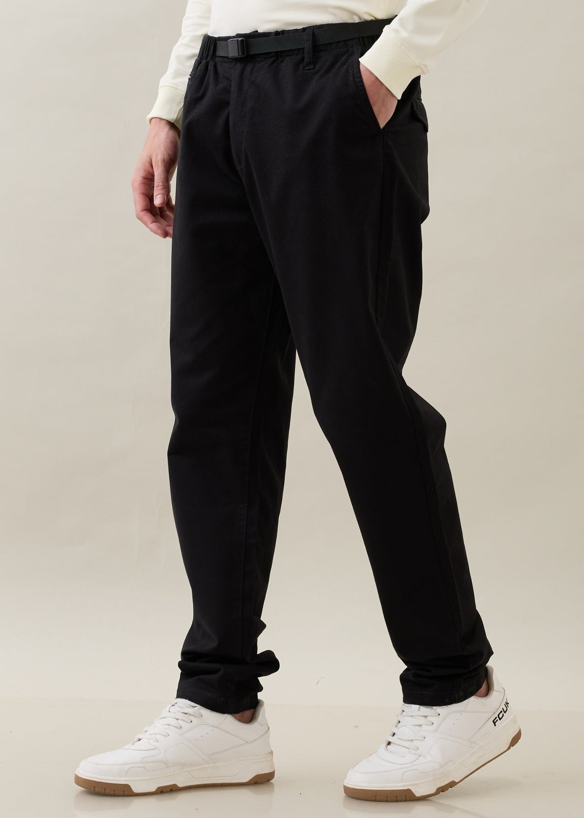 Waltrop Cotton Baggy Trouser: Black