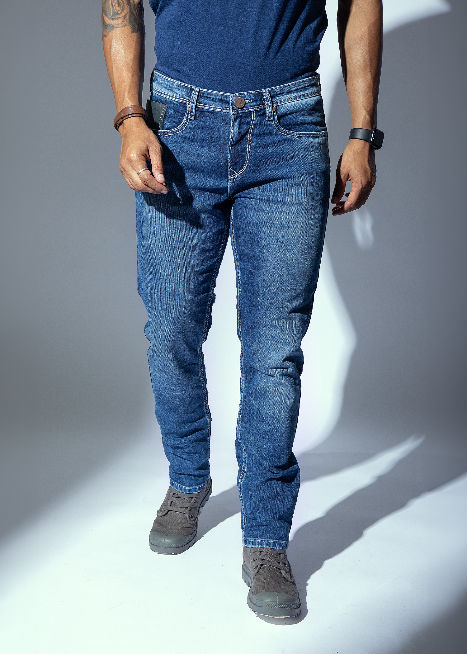 Redam Regular Fit SDL Stitches Jeans Nostrum