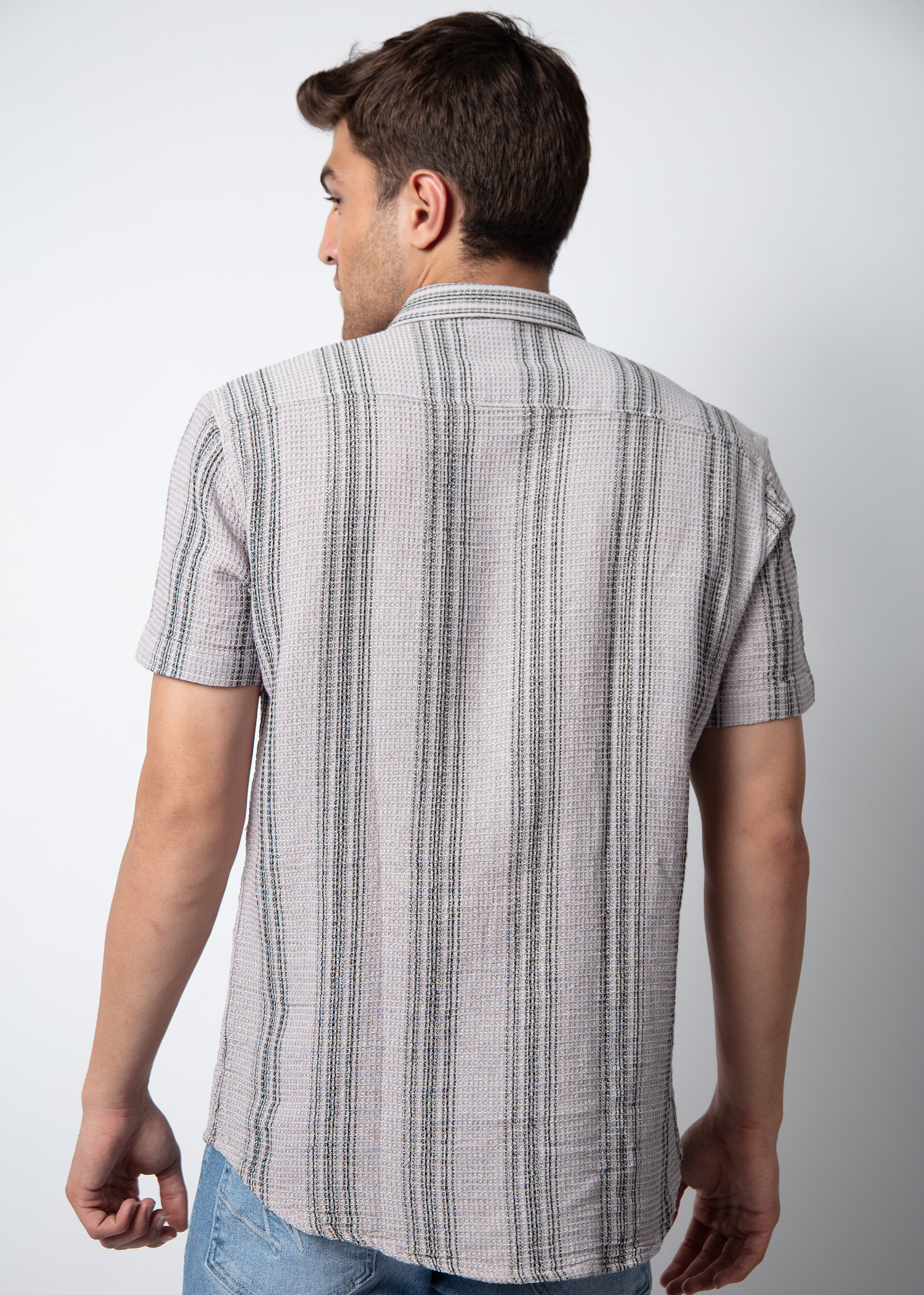 Brilon Half Sleeve Stripe Shirt For Men Nostrum