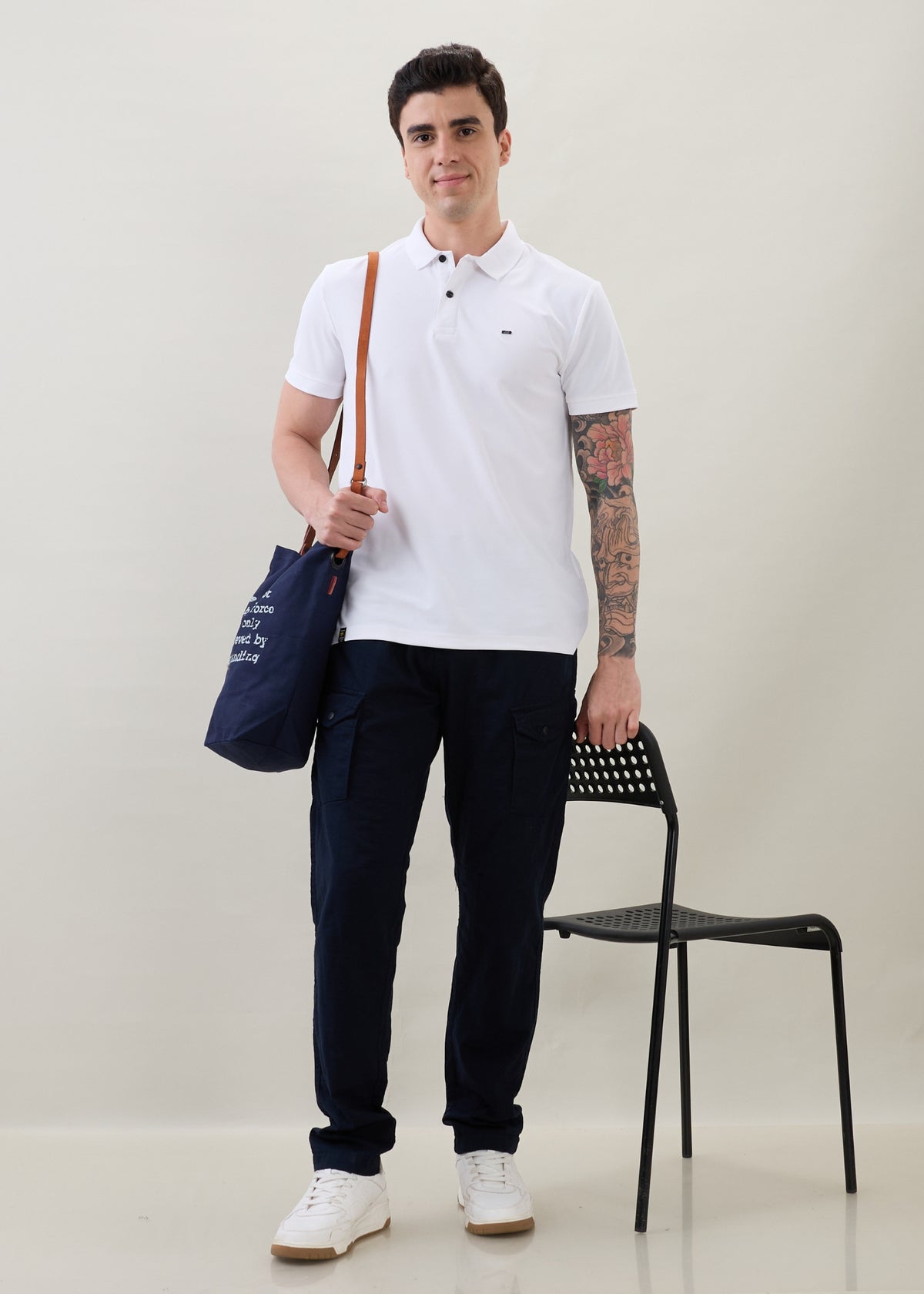 Canopy Cotton Relaxed Cargo: Navy