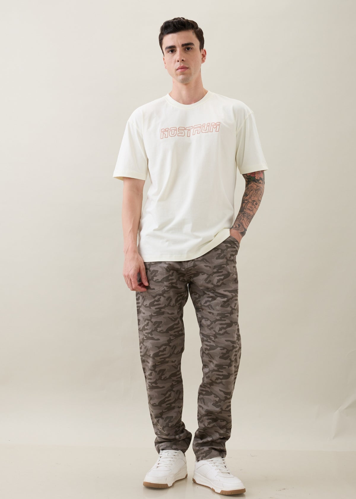 Crimson Cotton Camouflage Cargo: Light Olive