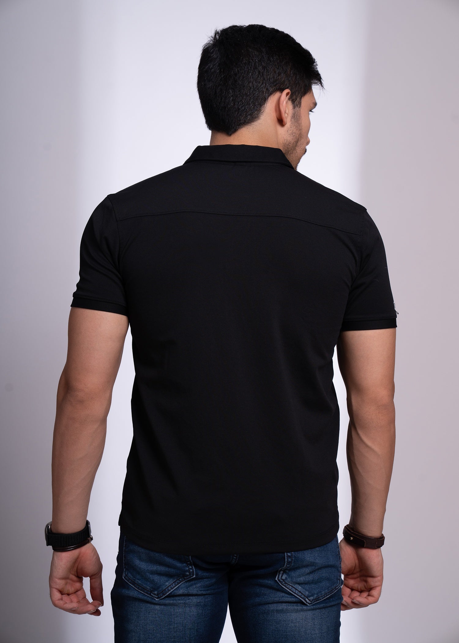 Acedia Cotton T-Shirt for Men | Black & White Casual Tees
