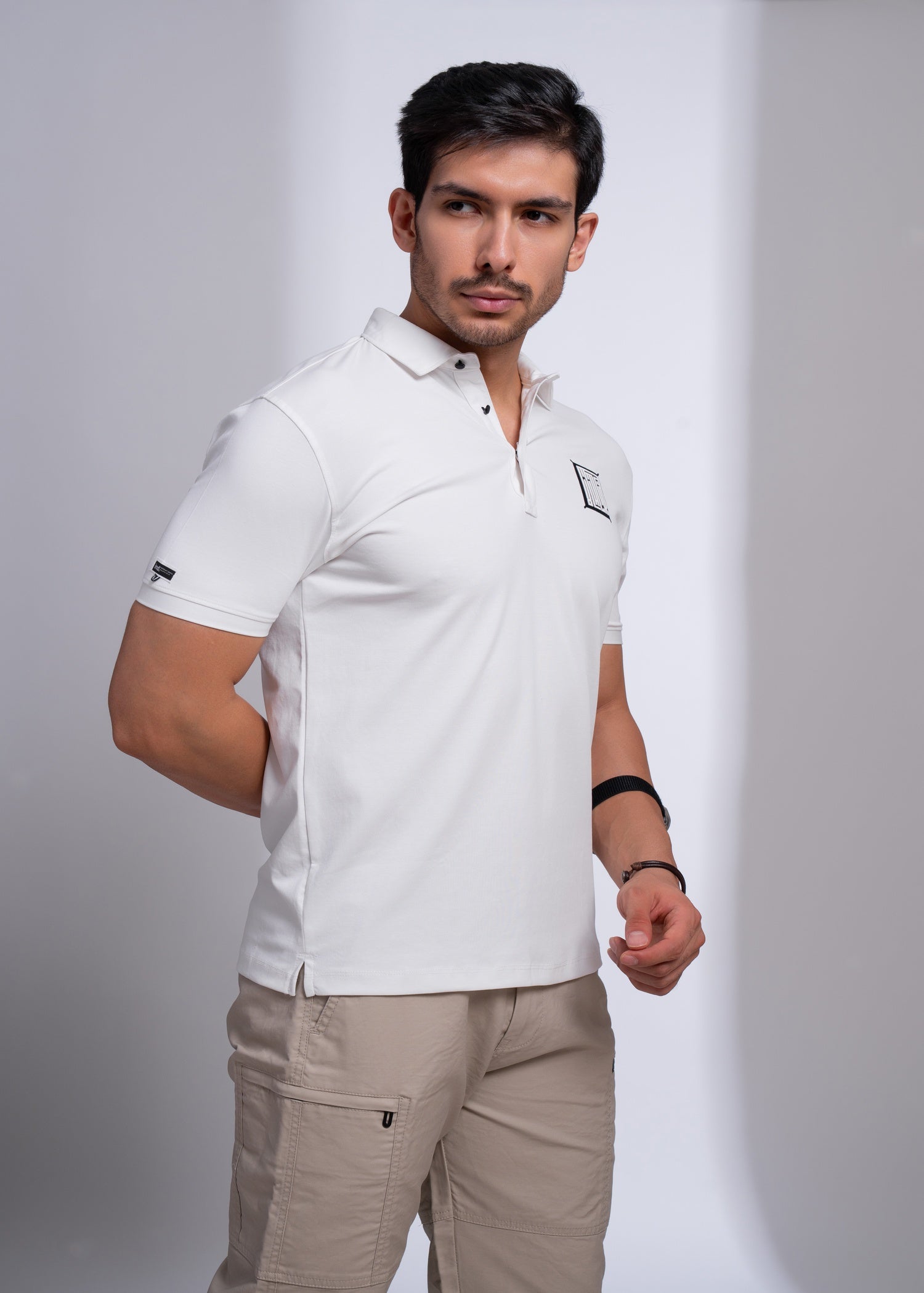 Acedia Cotton T-Shirt for Men | Black & White Casual Tees
