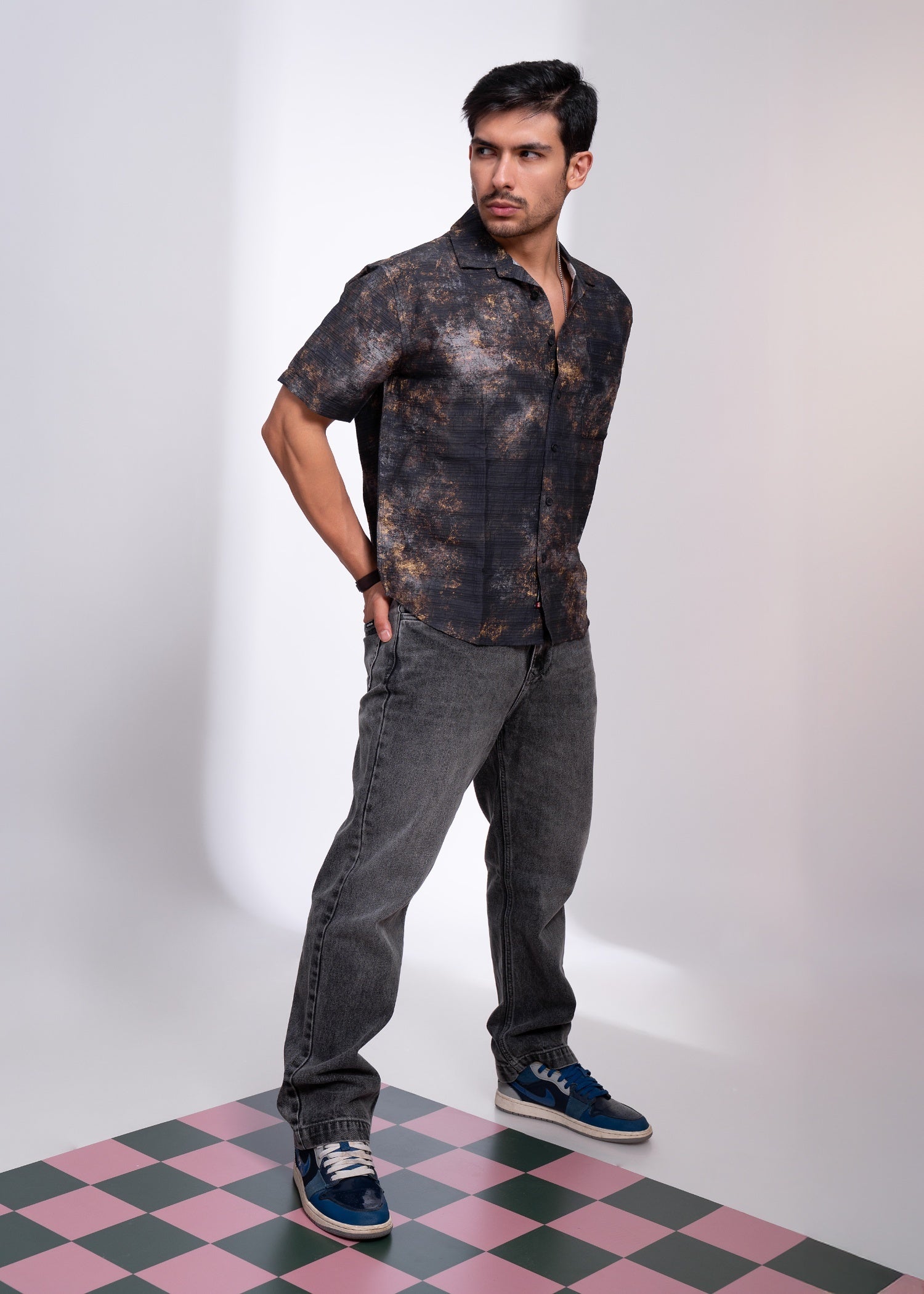 BARKLEY HALF Sleeve Checked Shirt For Men