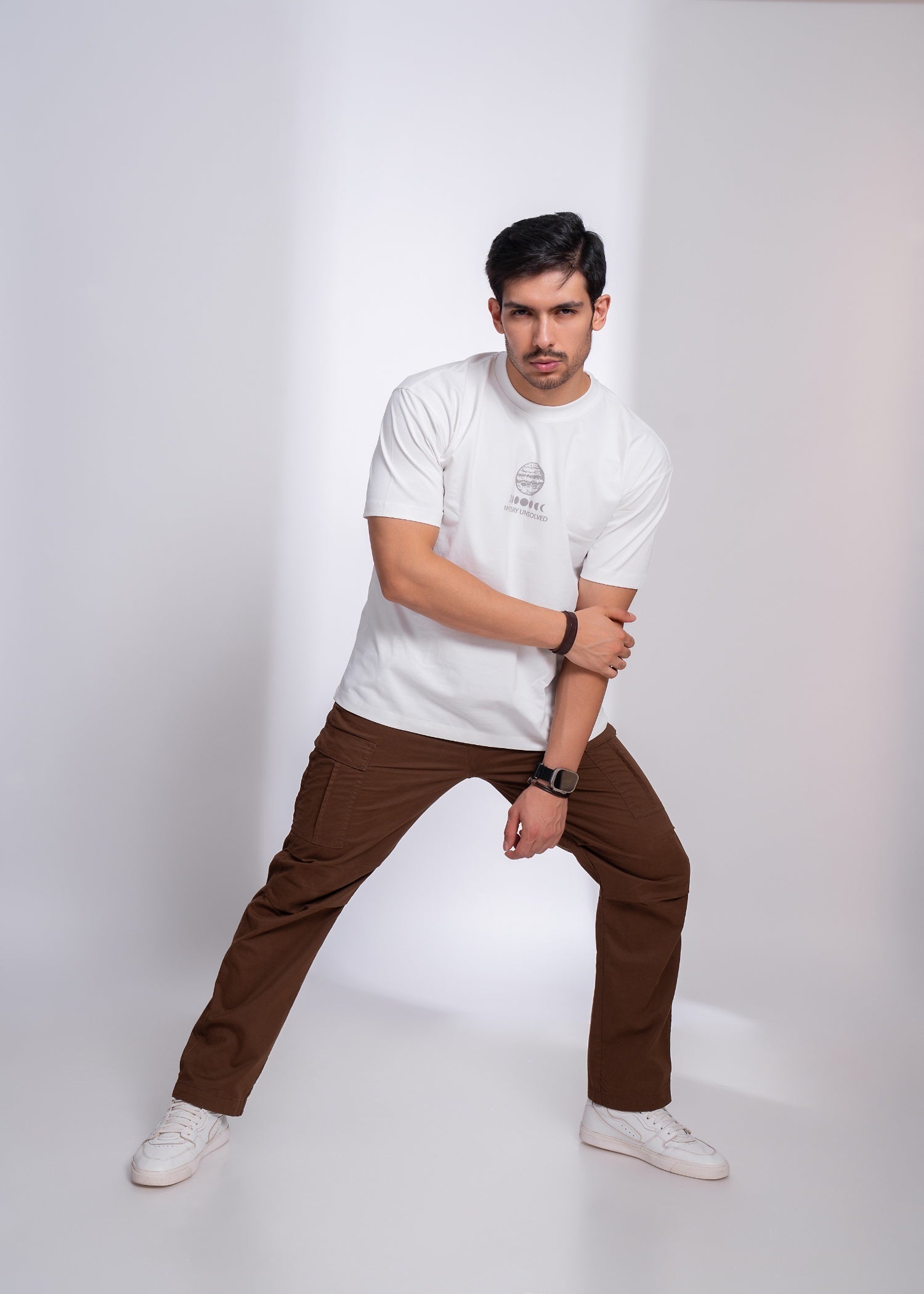 UNSOLVED Oversized Round Neck T-Shirt for Men | Relaxed Everyday Fit