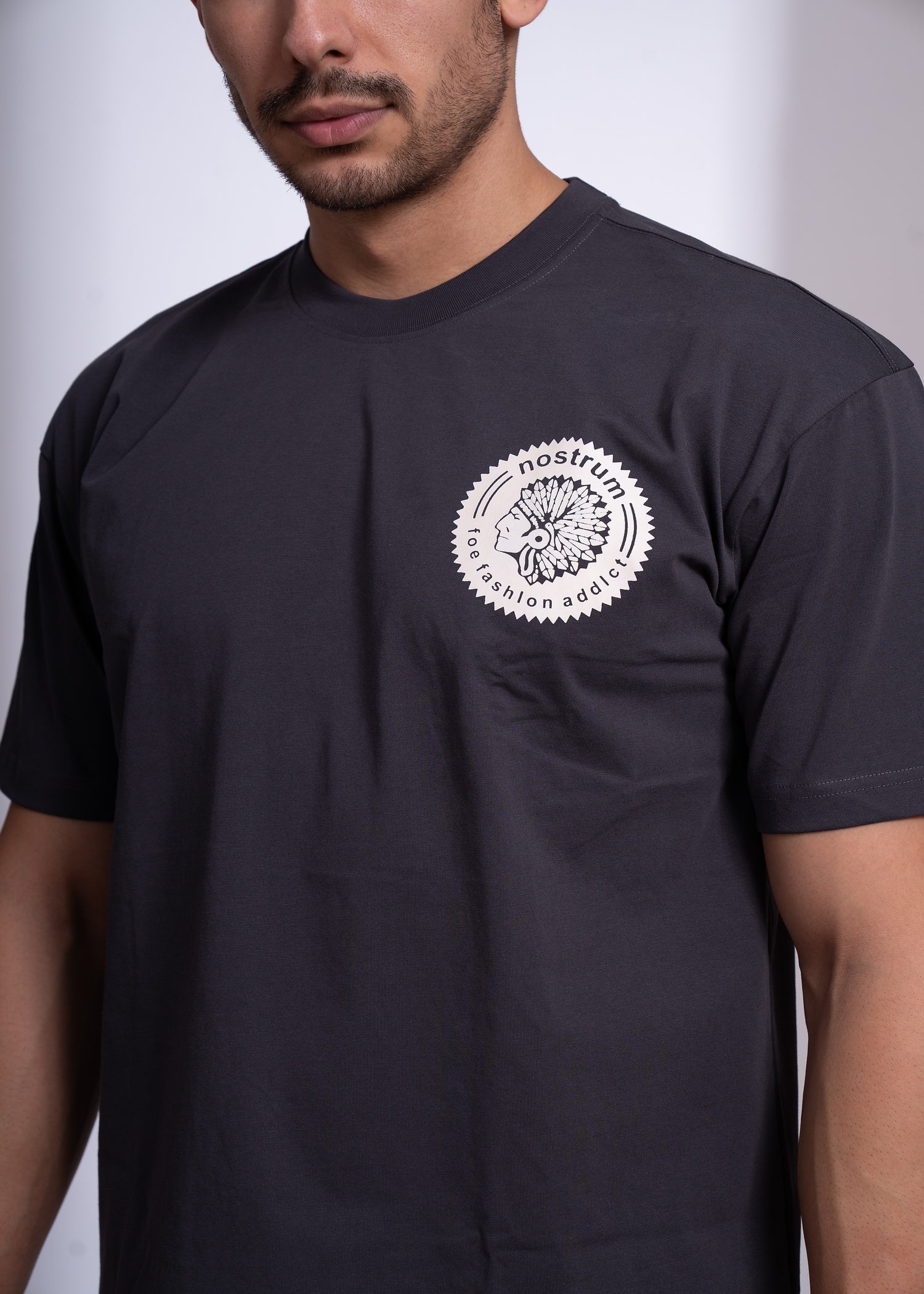 Fudgel Oversized T-Shirt for Men – 4 Colors (Mehndi, Black, Charcoal, Pista)