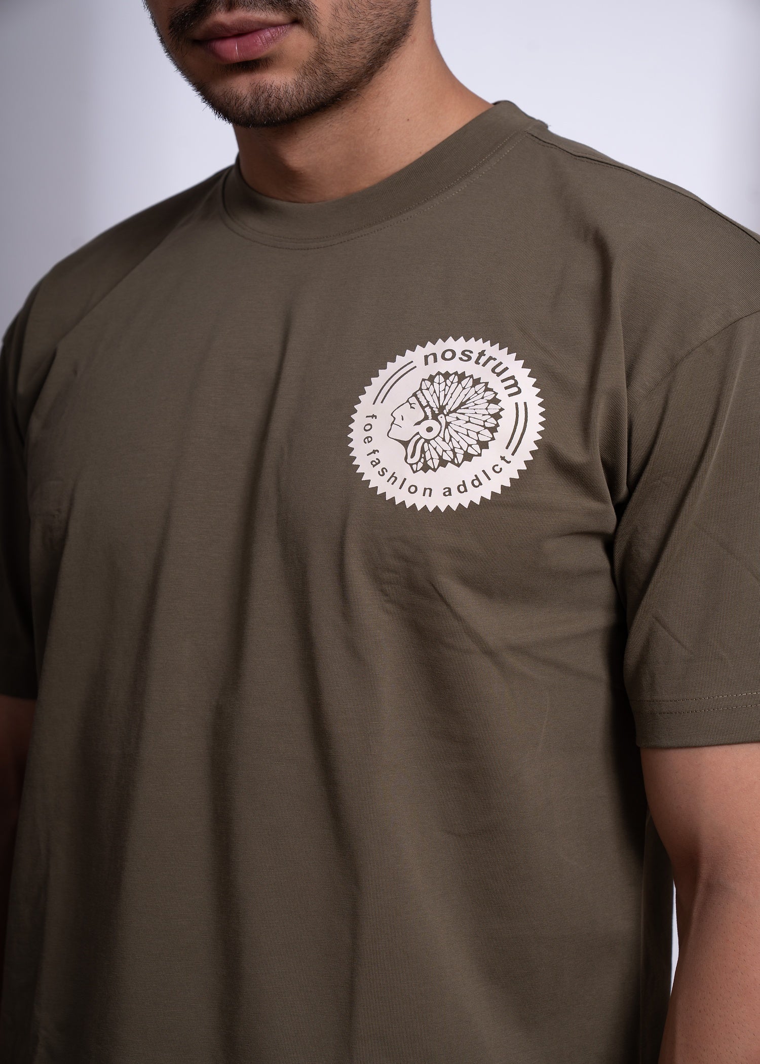 Fudgel Oversized T-Shirt for Men – 4 Colors (Mehndi, Black, Charcoal, Pista)