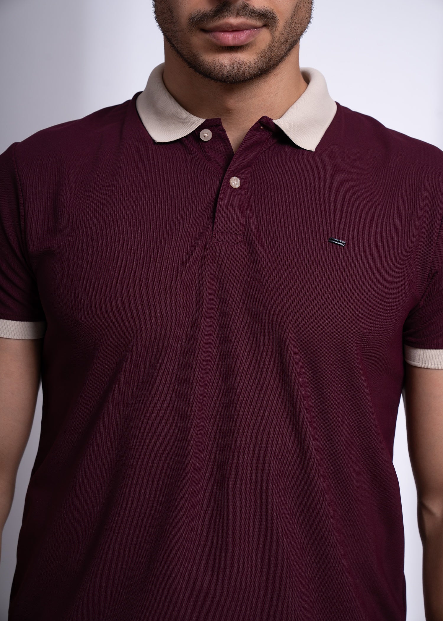 Mary Polo T-Shirt for Men | Beige Collar Detail | 12 Colors