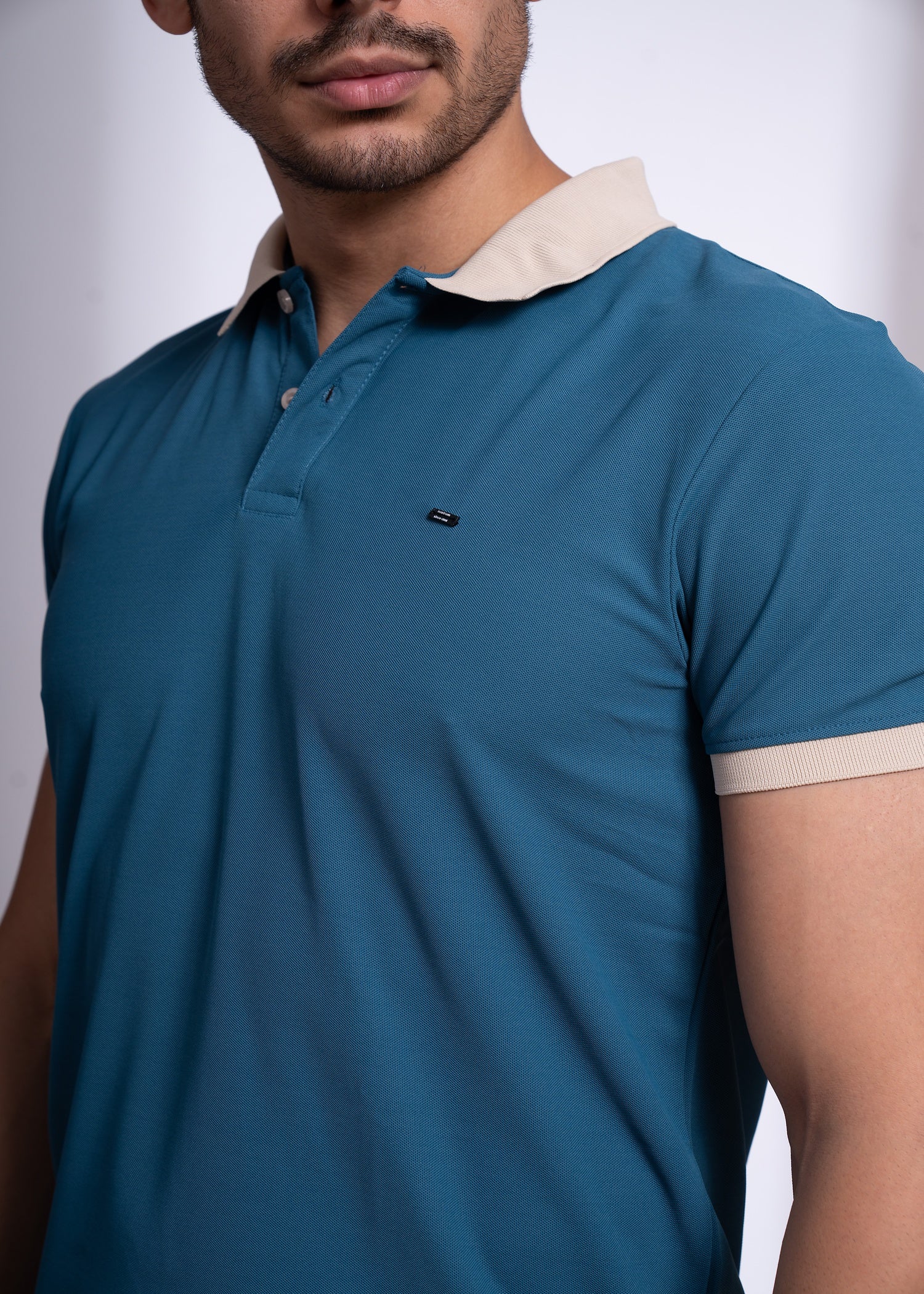 Mary Polo T-Shirt for Men | Beige Collar Detail | 12 Colors