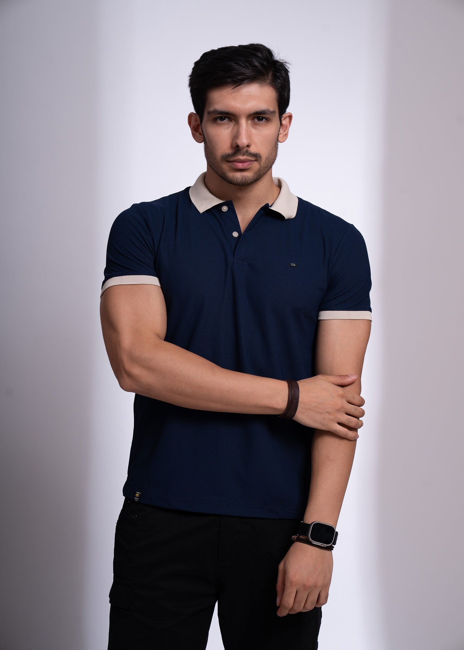 Mary Polo T-Shirt for Men | Beige Collar Detail | 12 Colors