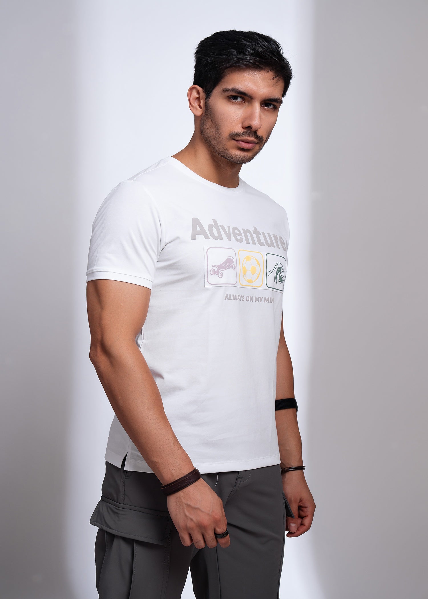 Prowess Round Neck T-Shirt for Men | Casual Comfort & Style