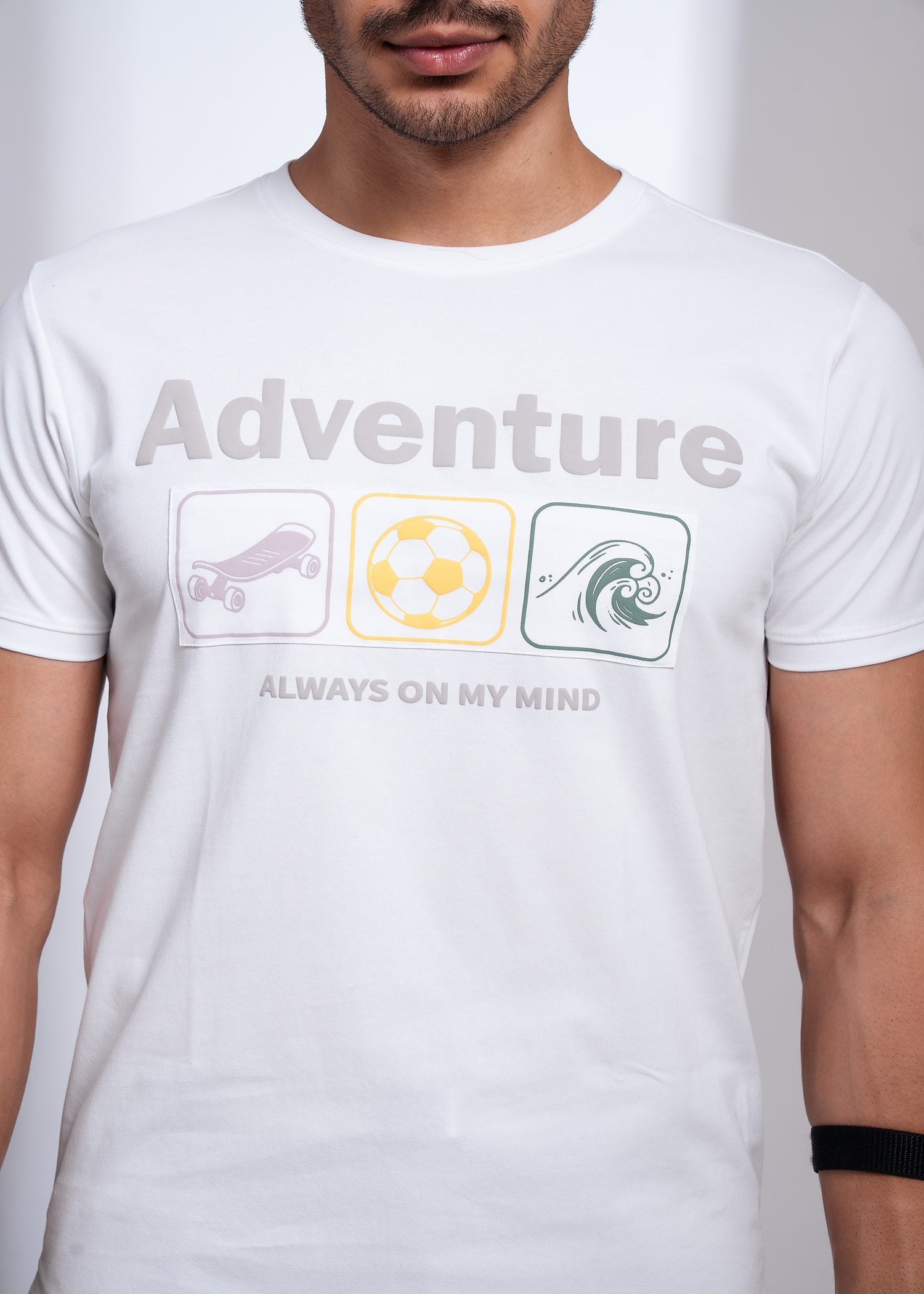 Prowess Round Neck T-Shirt for Men | Casual Comfort & Style
