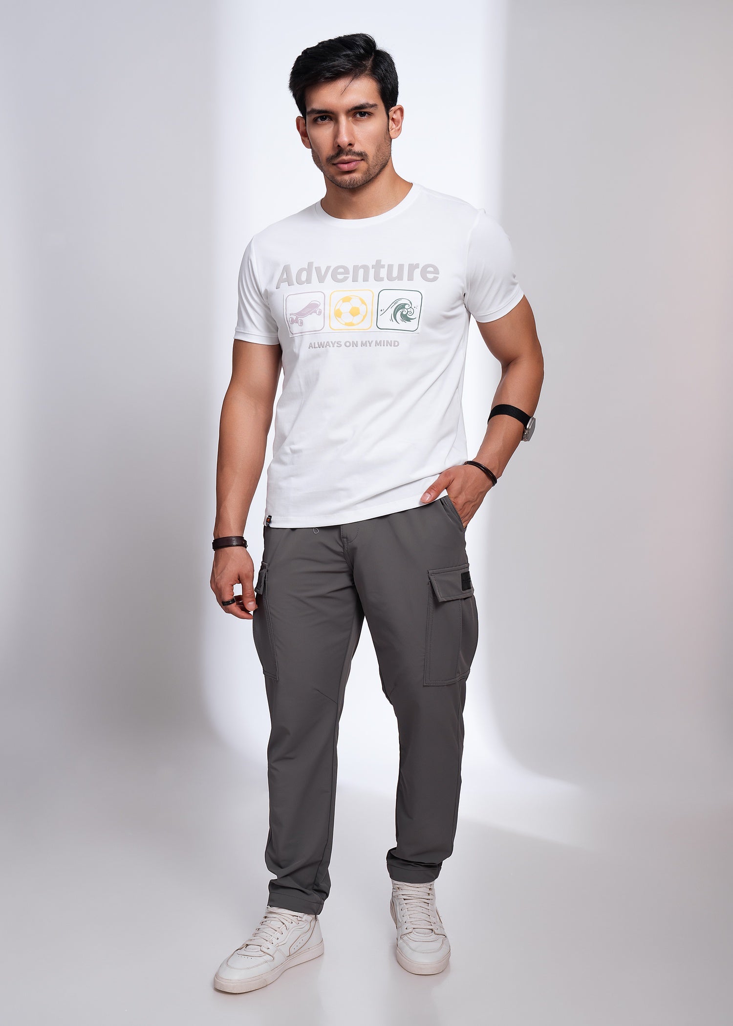 Prowess Round Neck T-Shirt for Men | Casual Comfort & Style