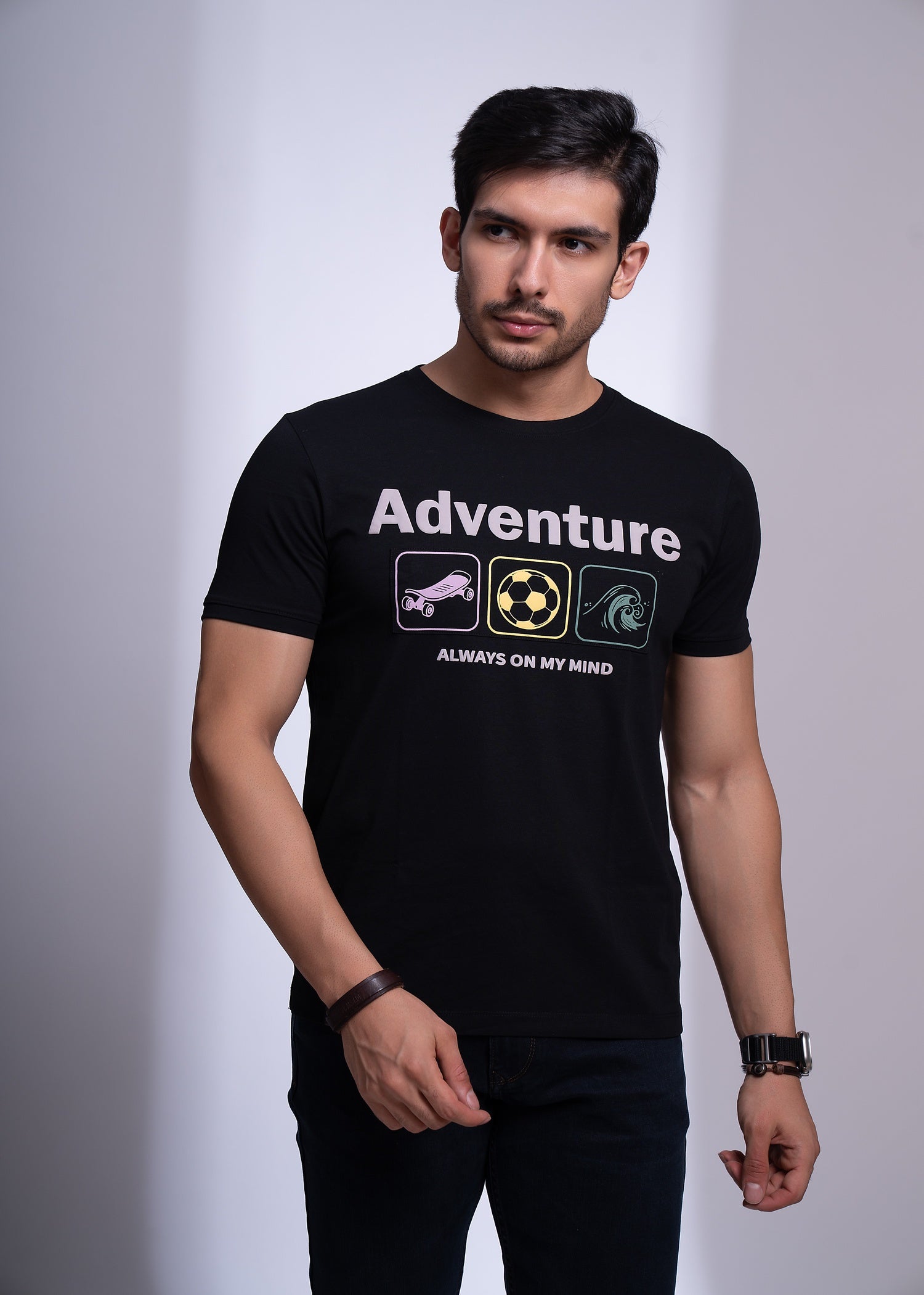Prowess Round Neck T-Shirt for Men | Casual Comfort & Style
