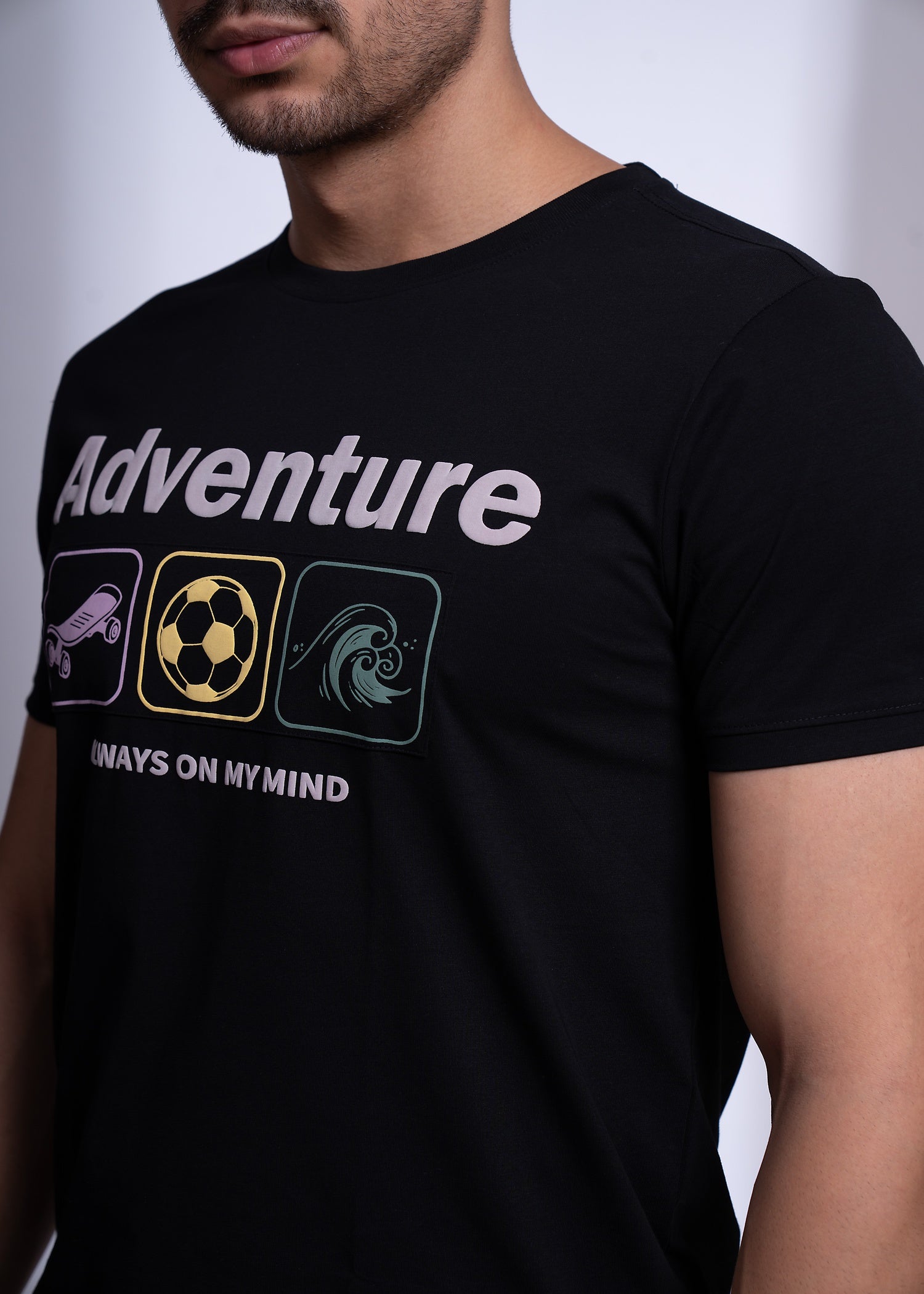 Prowess Round Neck T-Shirt for Men | Casual Comfort & Style