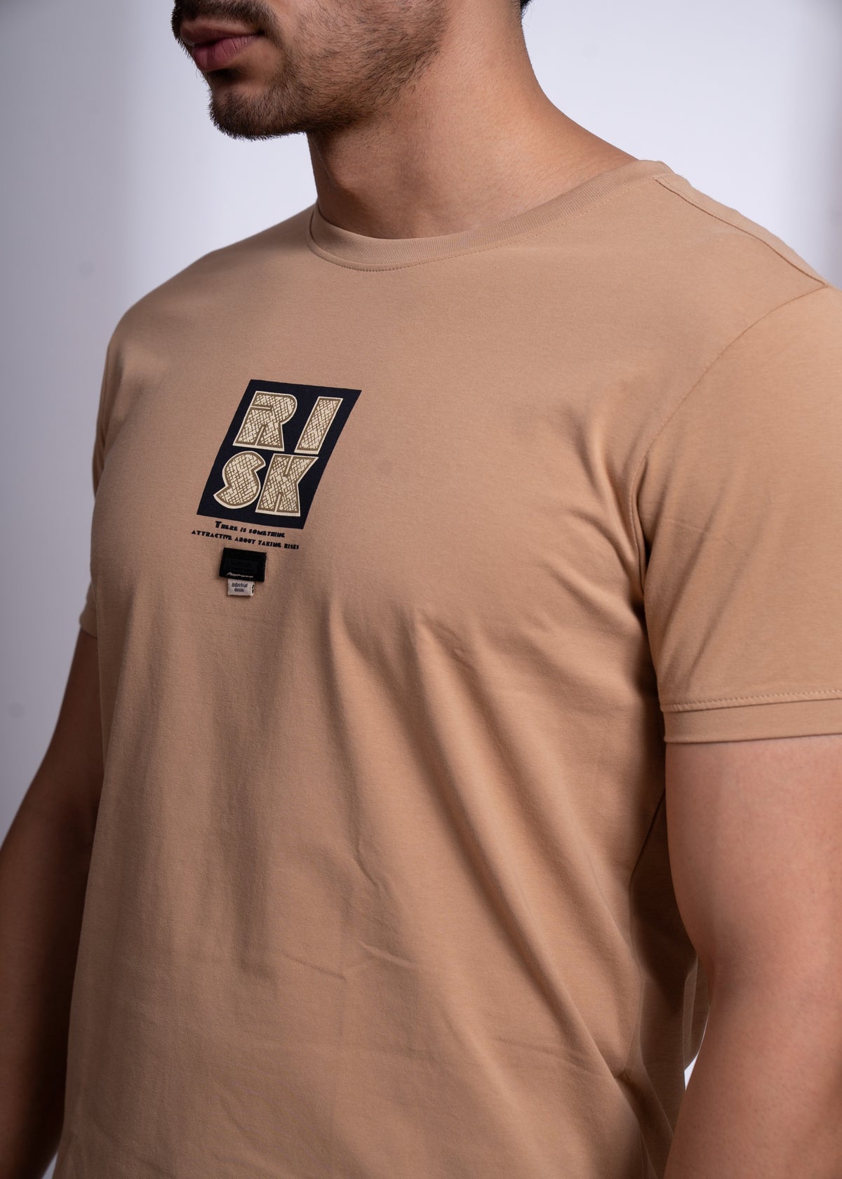 Risk Round Neck T-Shirt for Men | Bold & Trendy Casual Tee