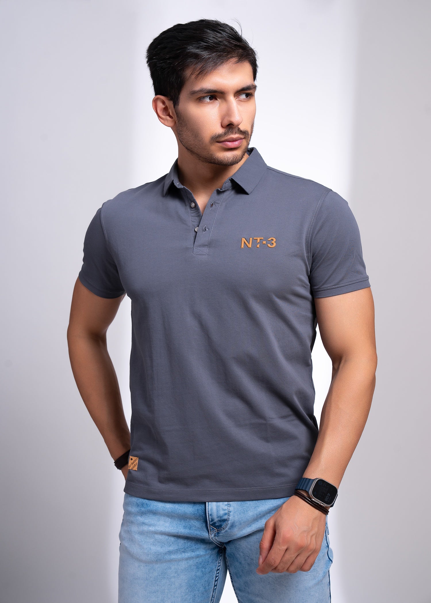 Polo T-Shirt for Men | Casual Collared Tee with Chest Embroidery