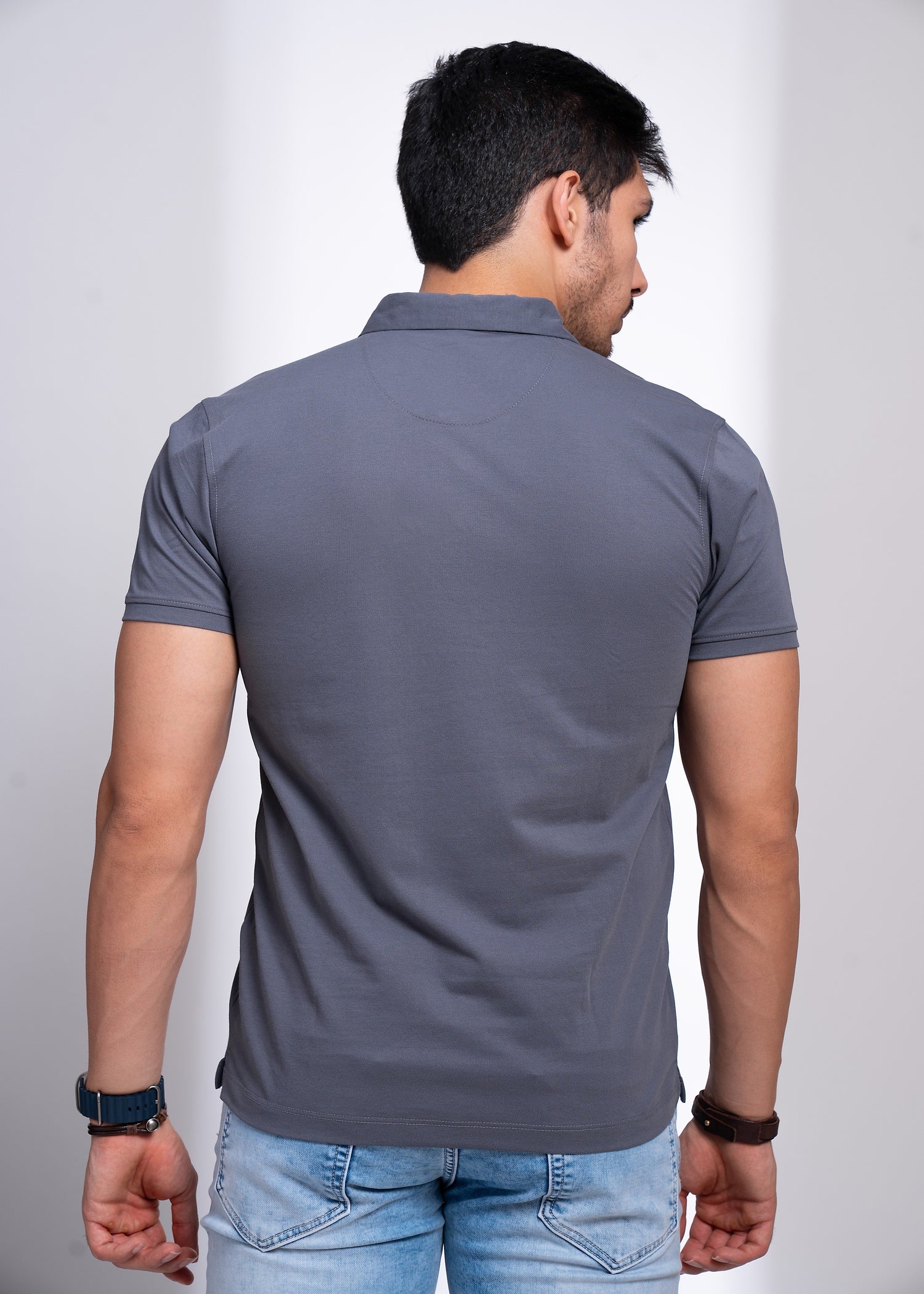 Polo T-Shirt for Men | Casual Collared Tee with Chest Embroidery