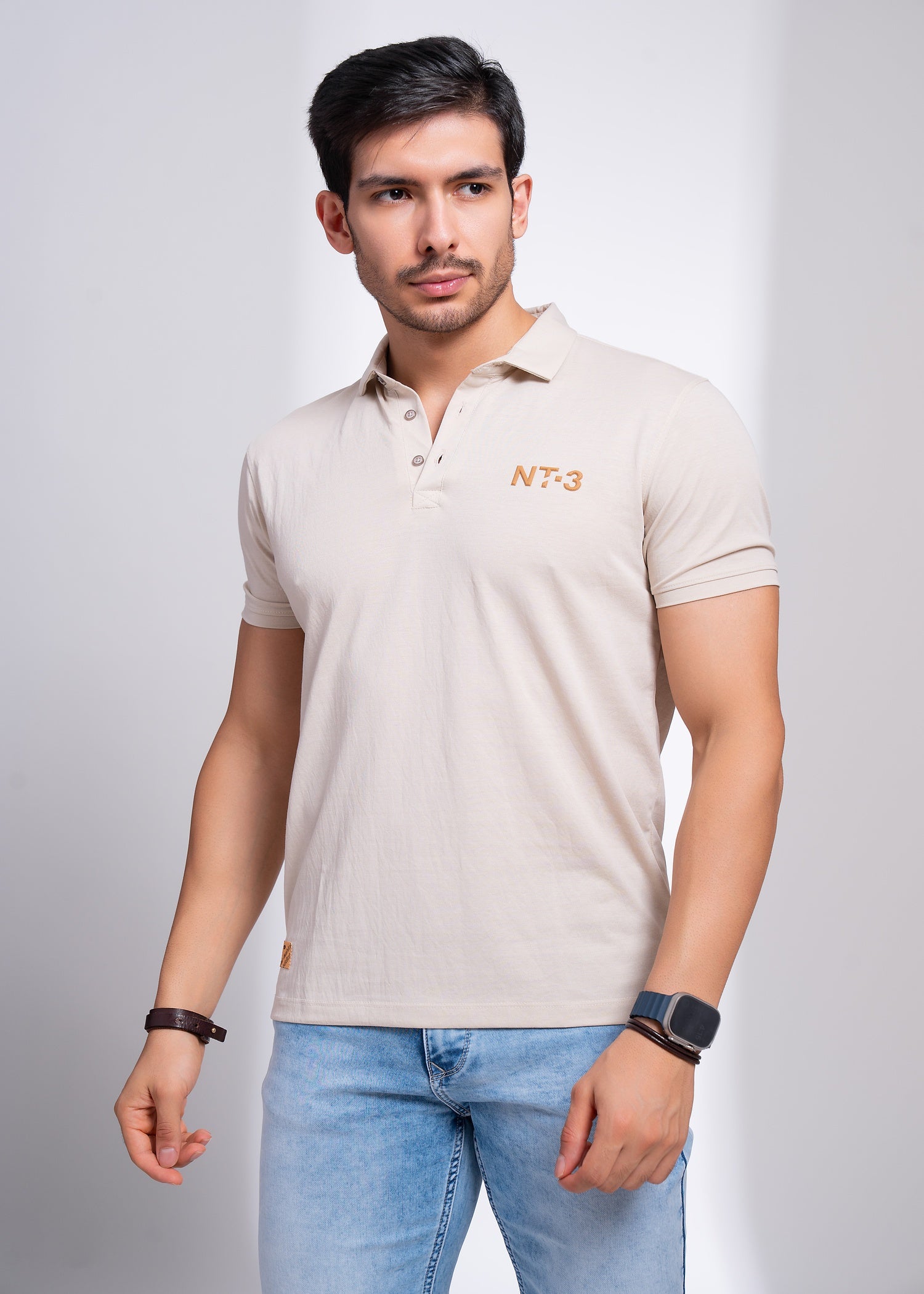 Polo T-Shirt for Men | Casual Collared Tee with Chest Embroidery