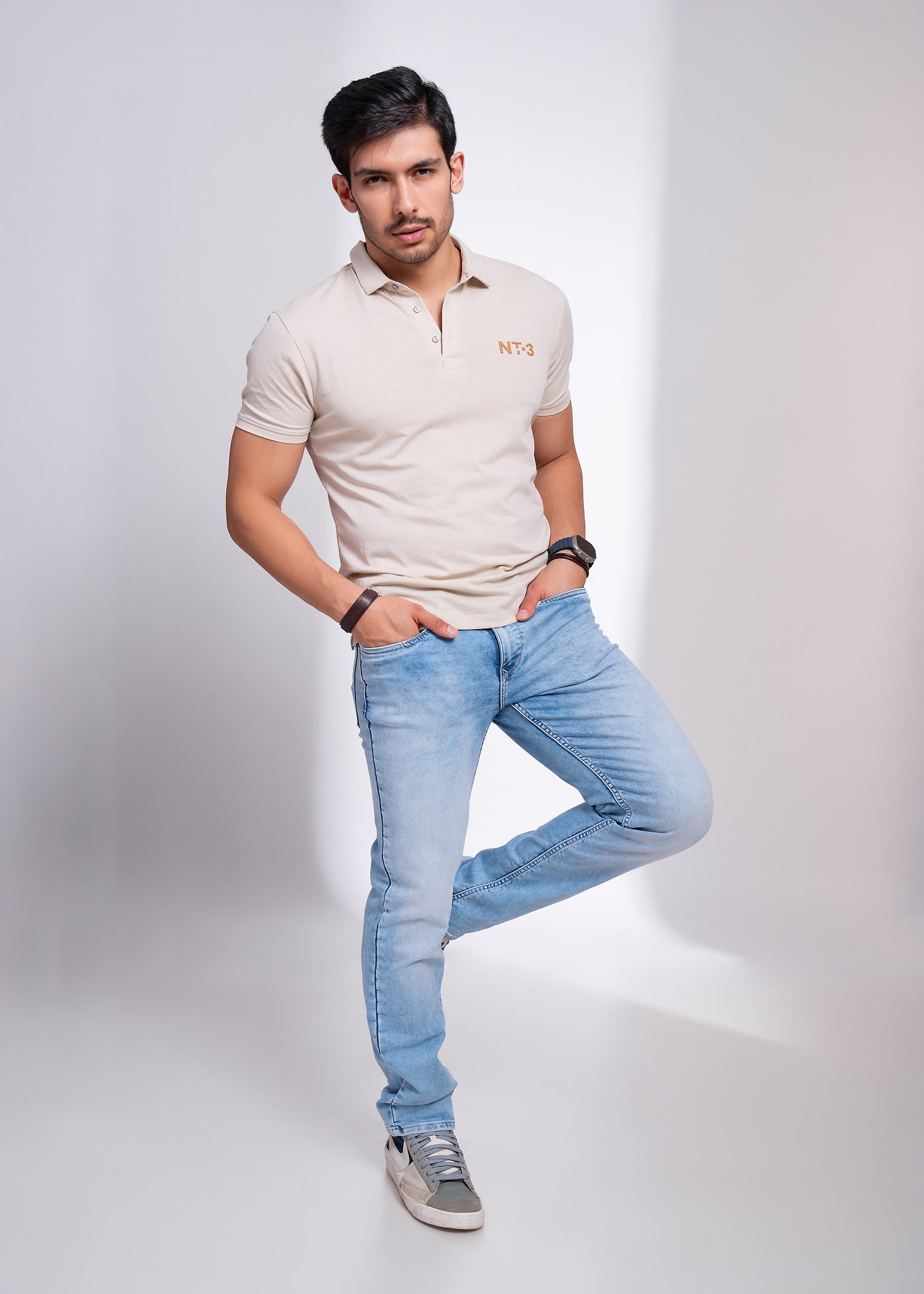Polo T-Shirt for Men | Casual Collared Tee with Chest Embroidery