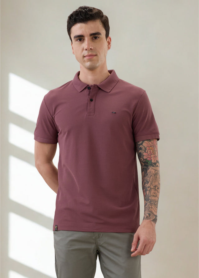 Cherry Half Sleeve Polo: Onion