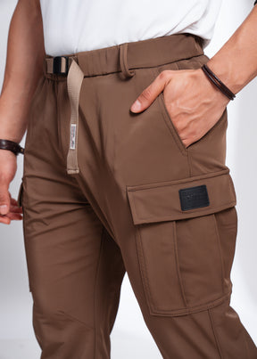 Men’s Travel Cargo Pants | Lightweight Utility Fit with Belt Detailing