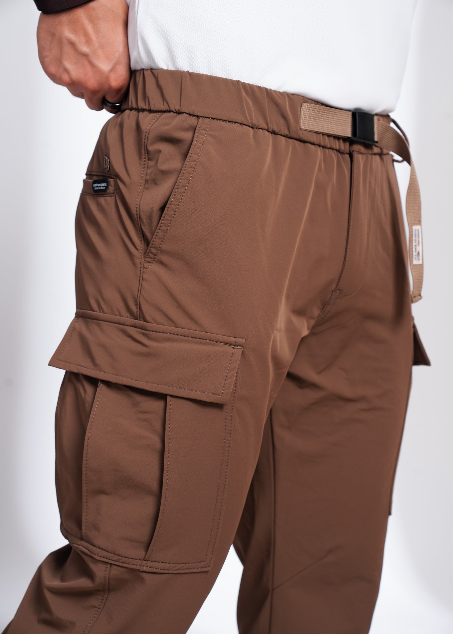 Men’s Travel Cargo Pants | Lightweight Utility Fit with Belt Detailing