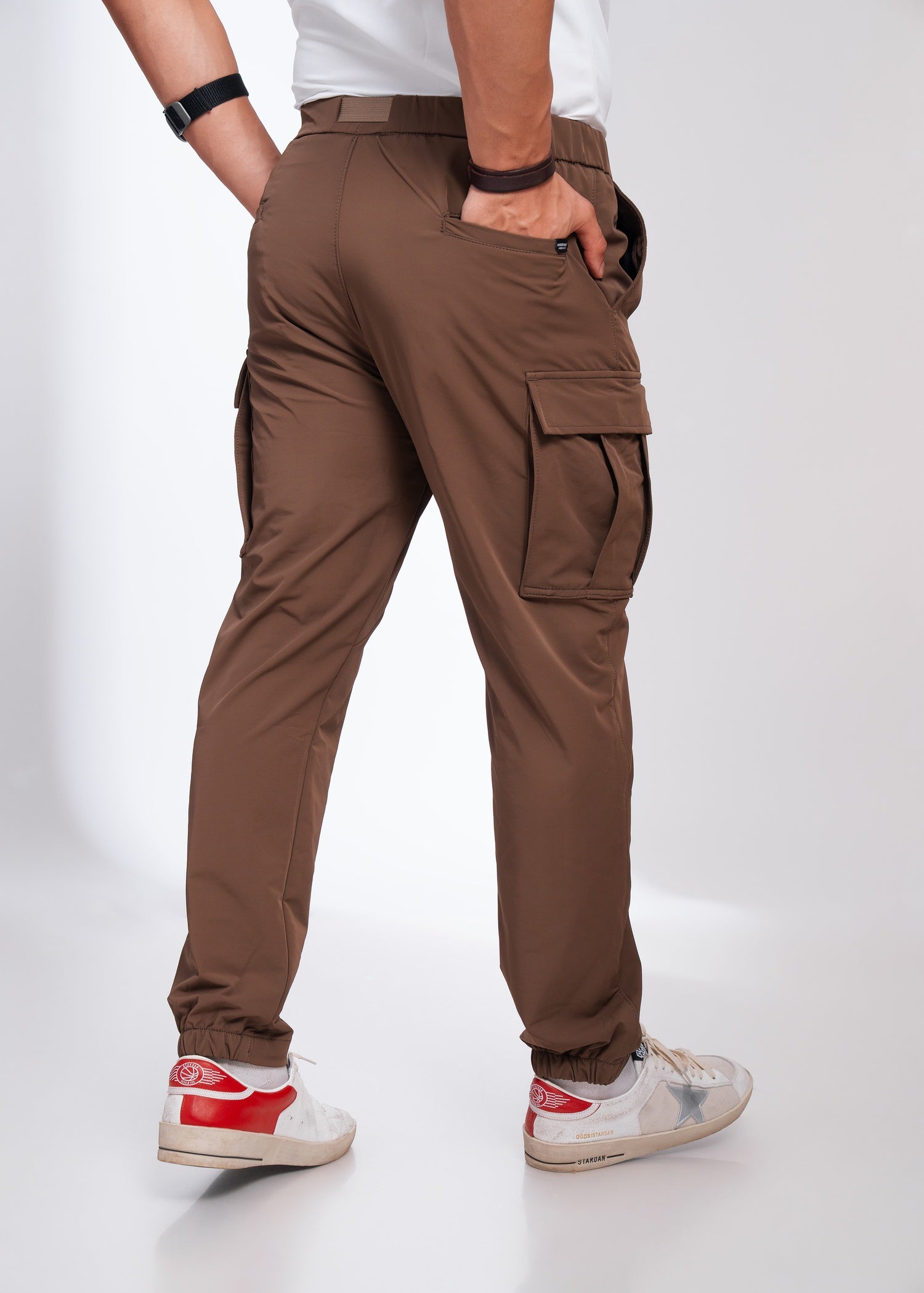 Men’s Travel Cargo Pants | Lightweight Utility Fit with Belt Detailing