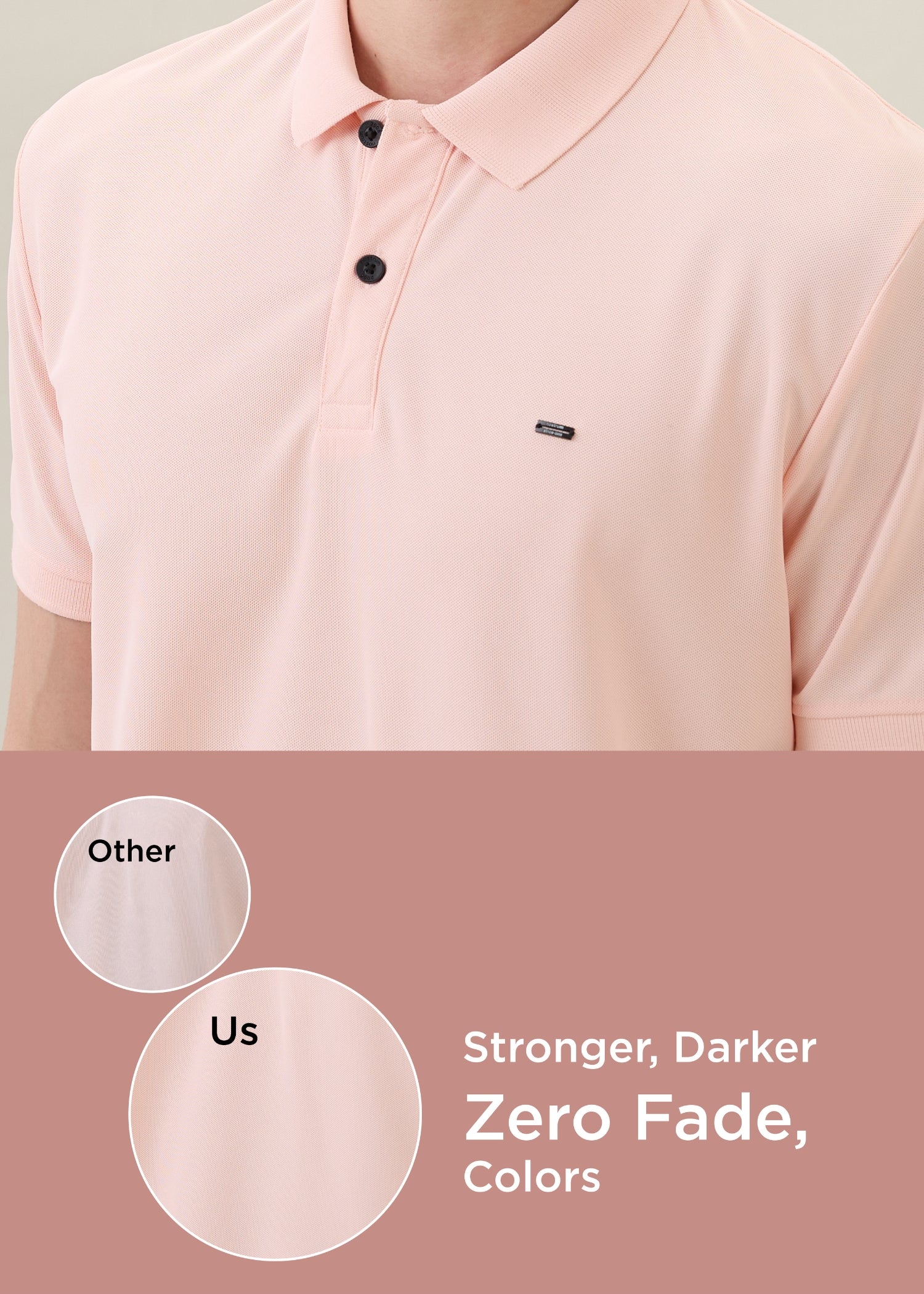 Cherry Half Sleeve T-shirt: Peach