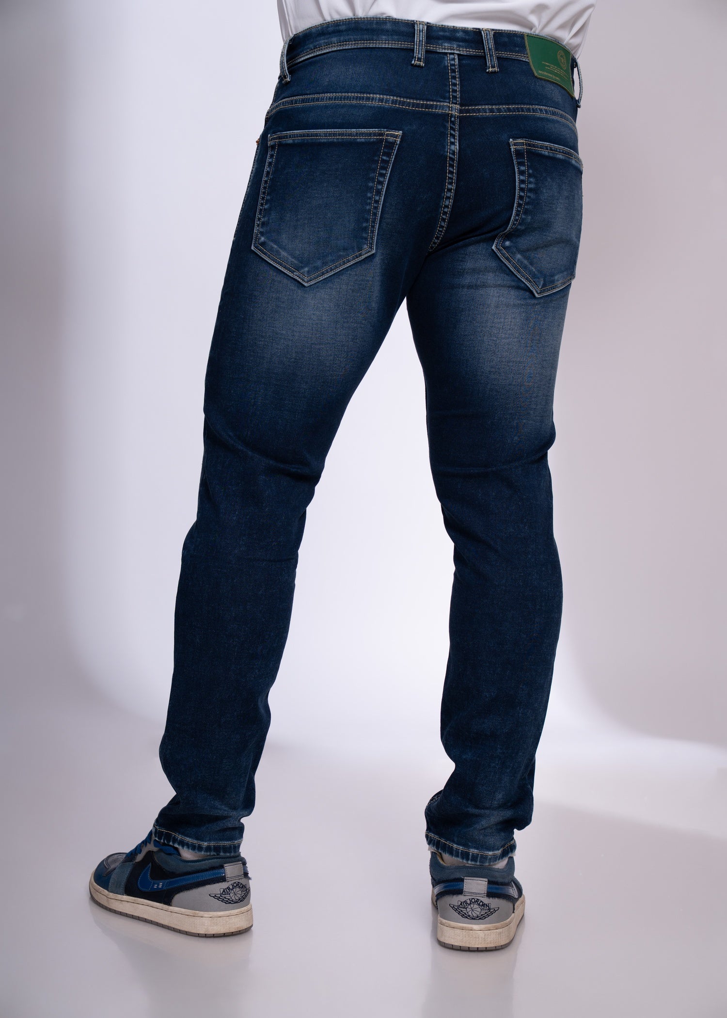 Men’s Slim Fit Distressed Blue Jeans | Stretch Denim with Modern Faded Look