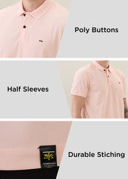 Cherry Half Sleeve T-shirt: Peach