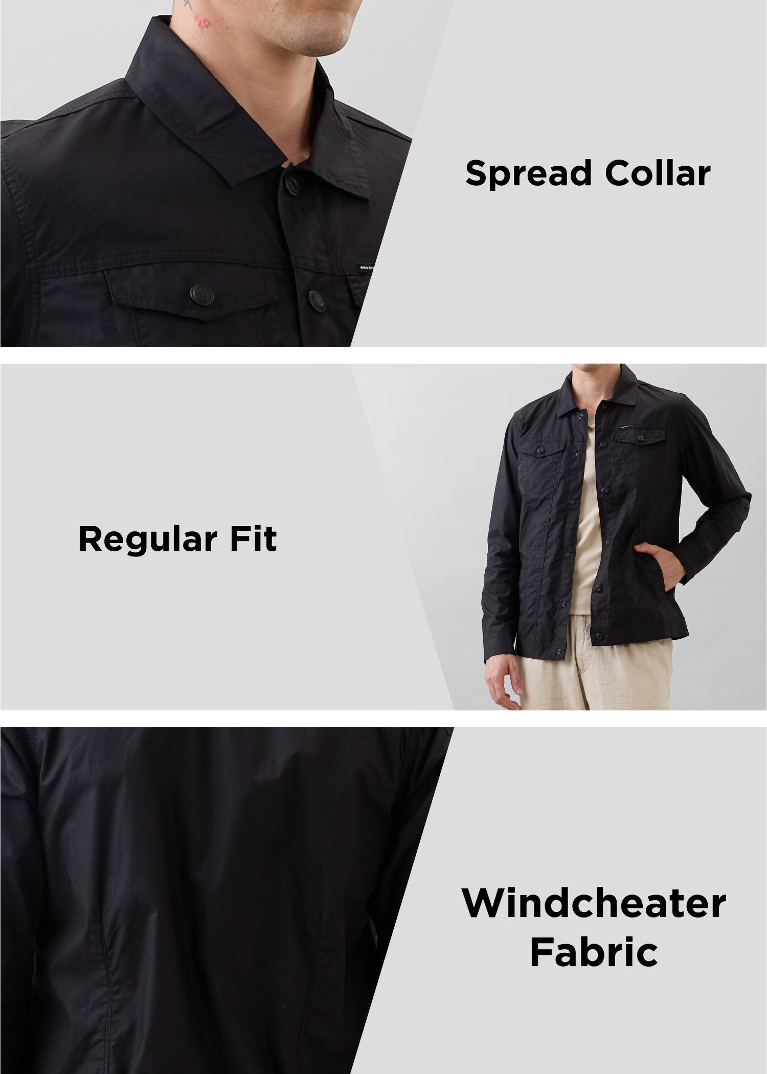 Teslin Utility Jacket: Black