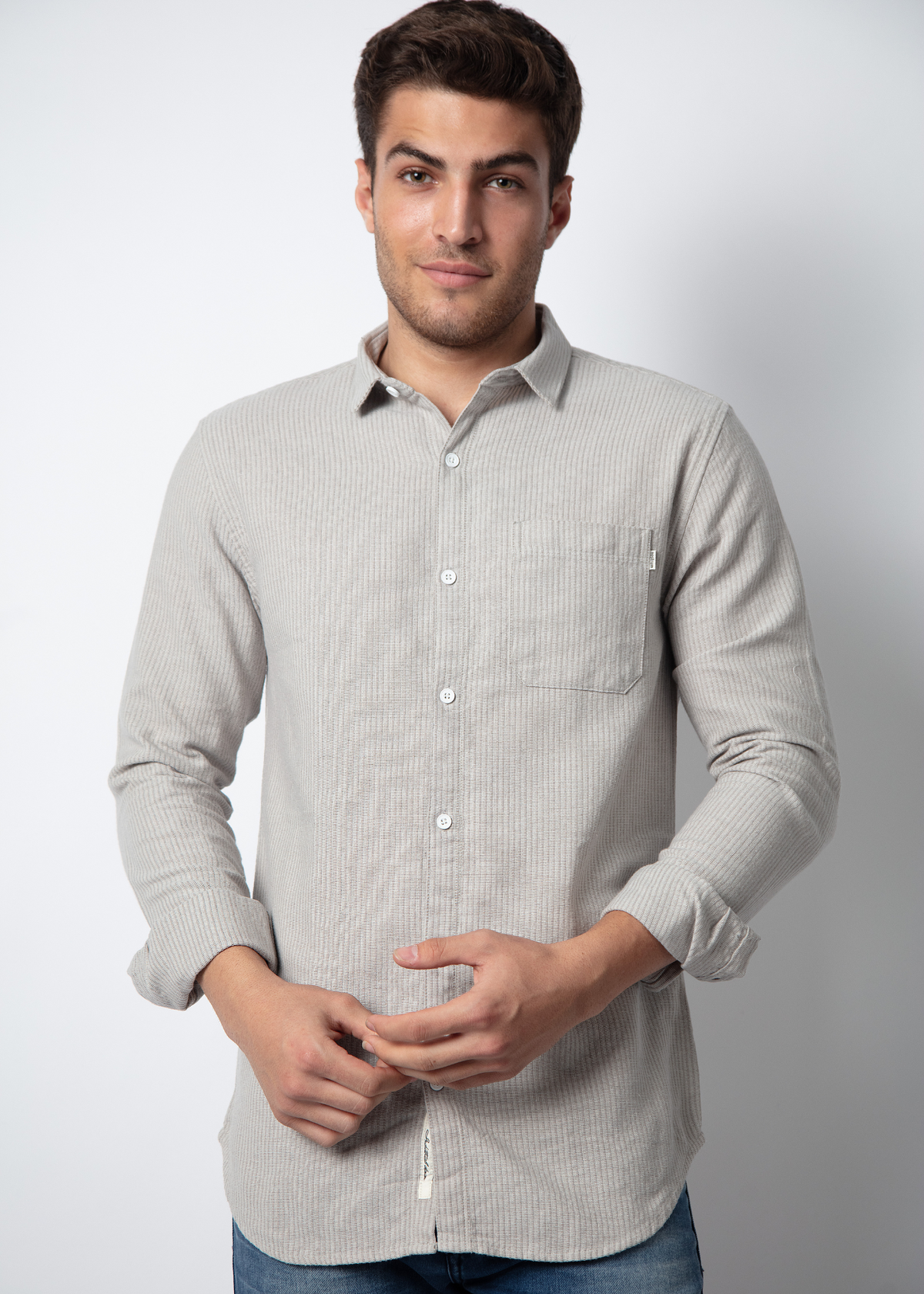 Delusion Full Sleeve Solid Shirt For Men Nostrum