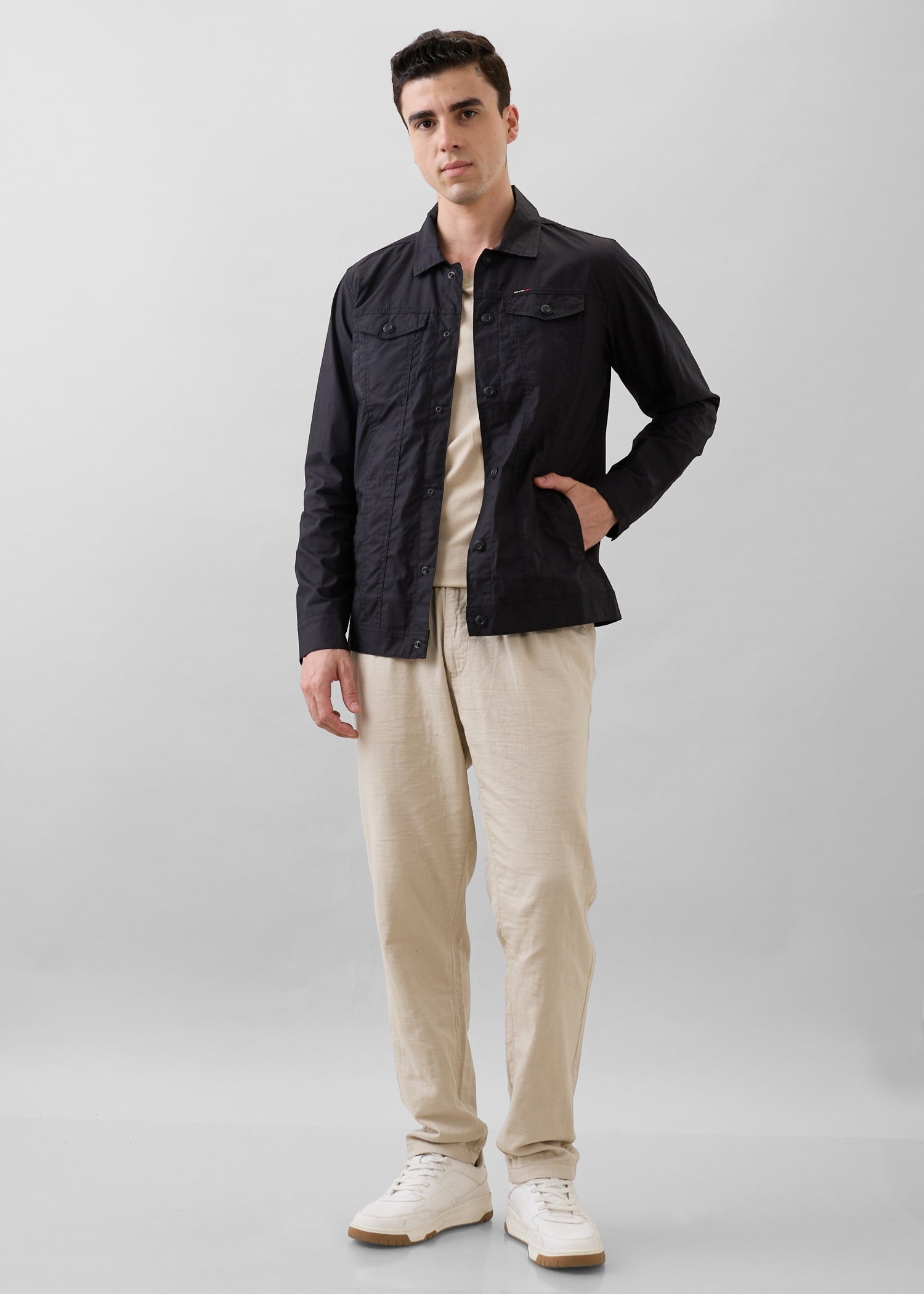 Teslin Utility Jacket: Black