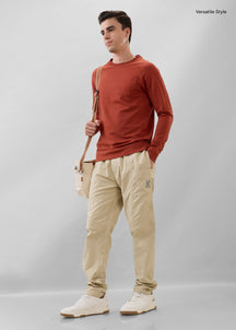 Karmic Relaxed Fit Cargo: Beige