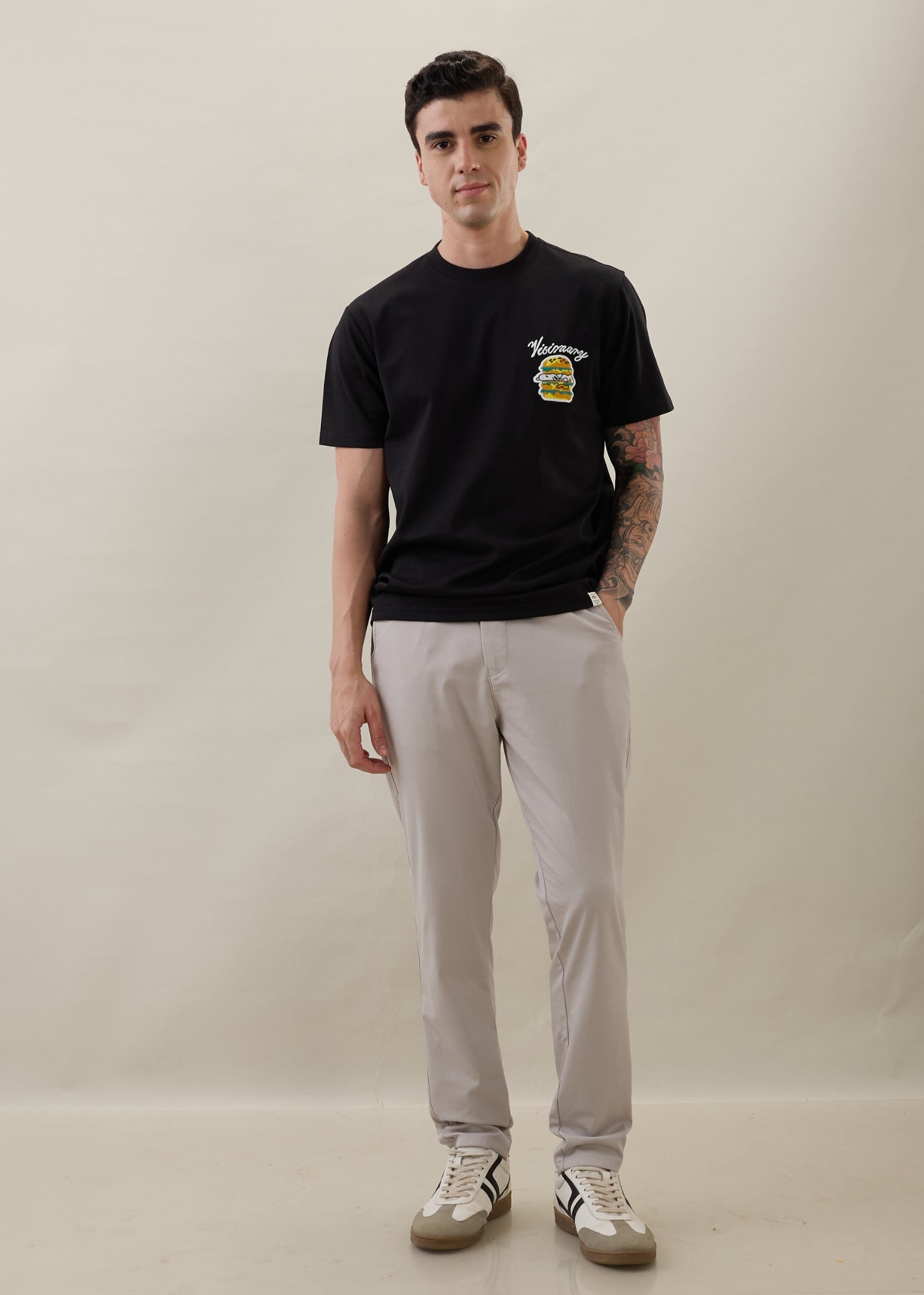 Morget Relaxed Fit Trouser: Light Grey