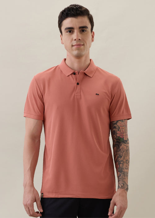 Cherry Half Sleeve Polo: D.Peach