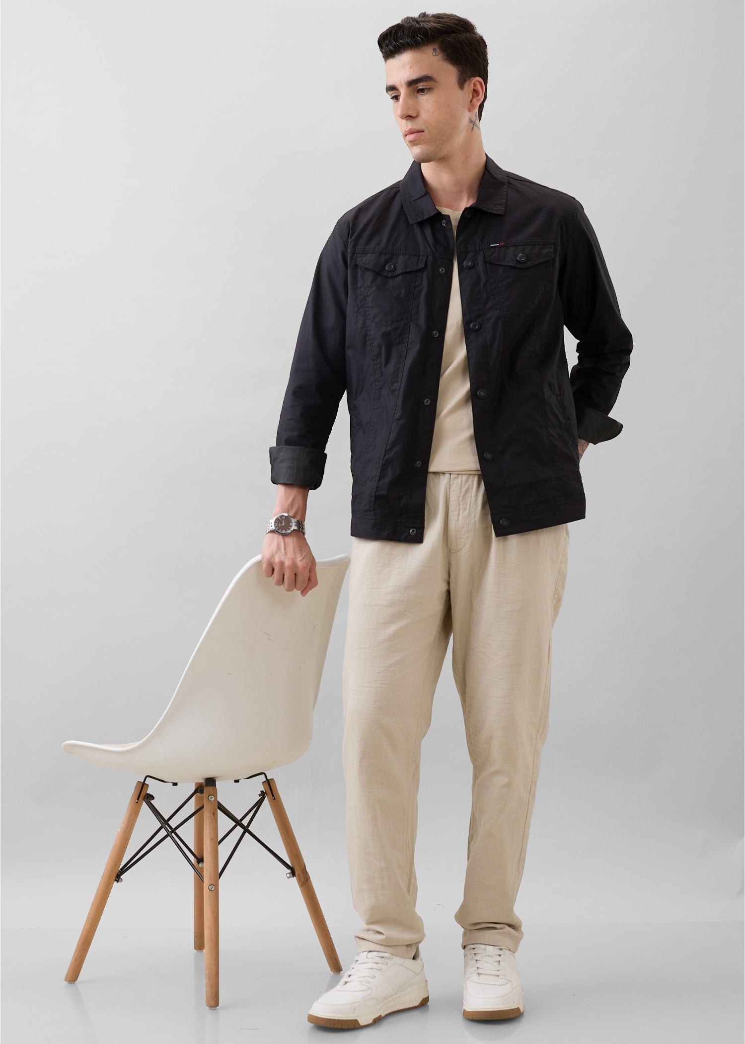 Teslin Utility Jacket: Black