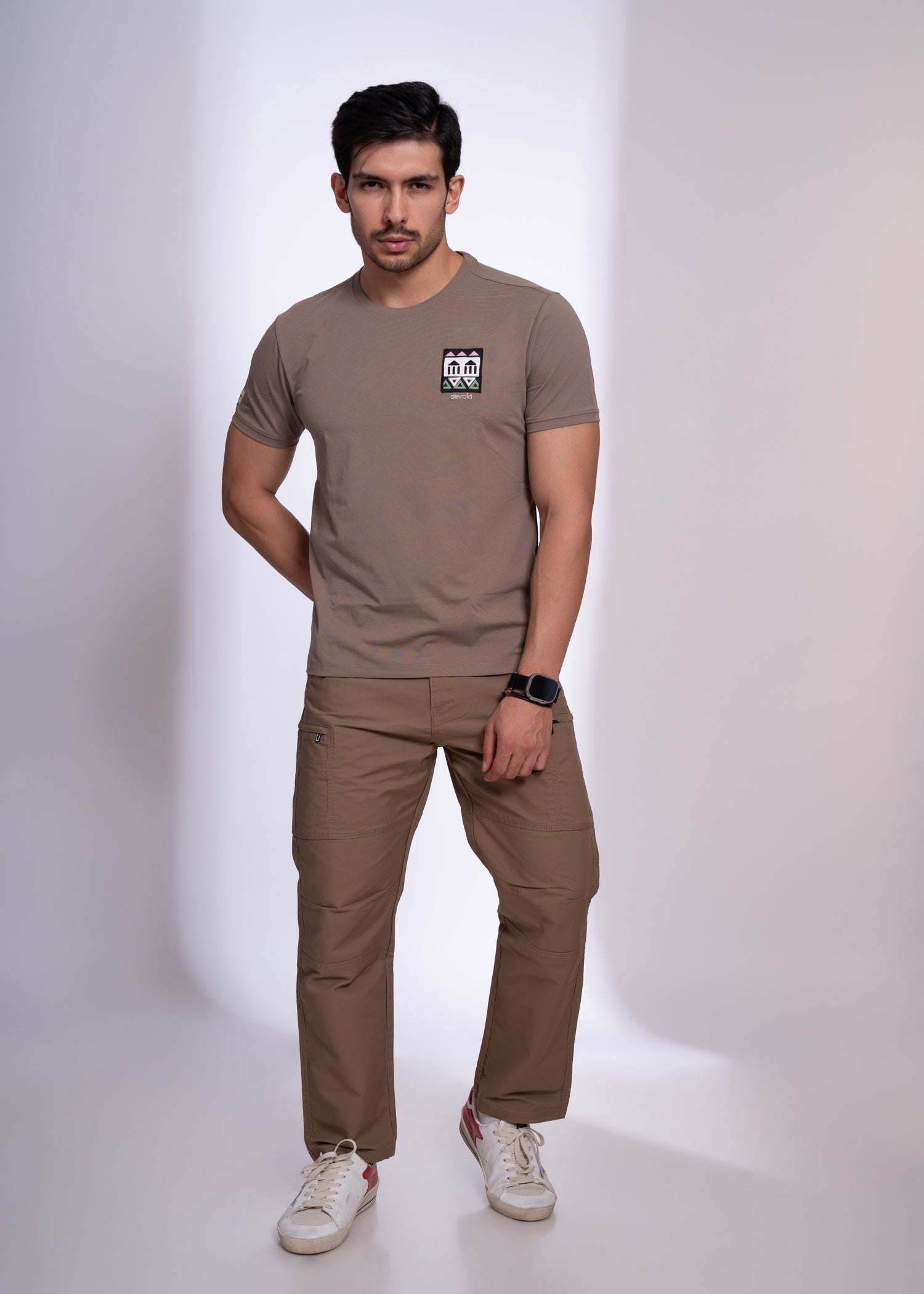 Redrigo Utility Pocket Cargo Pants: Brown