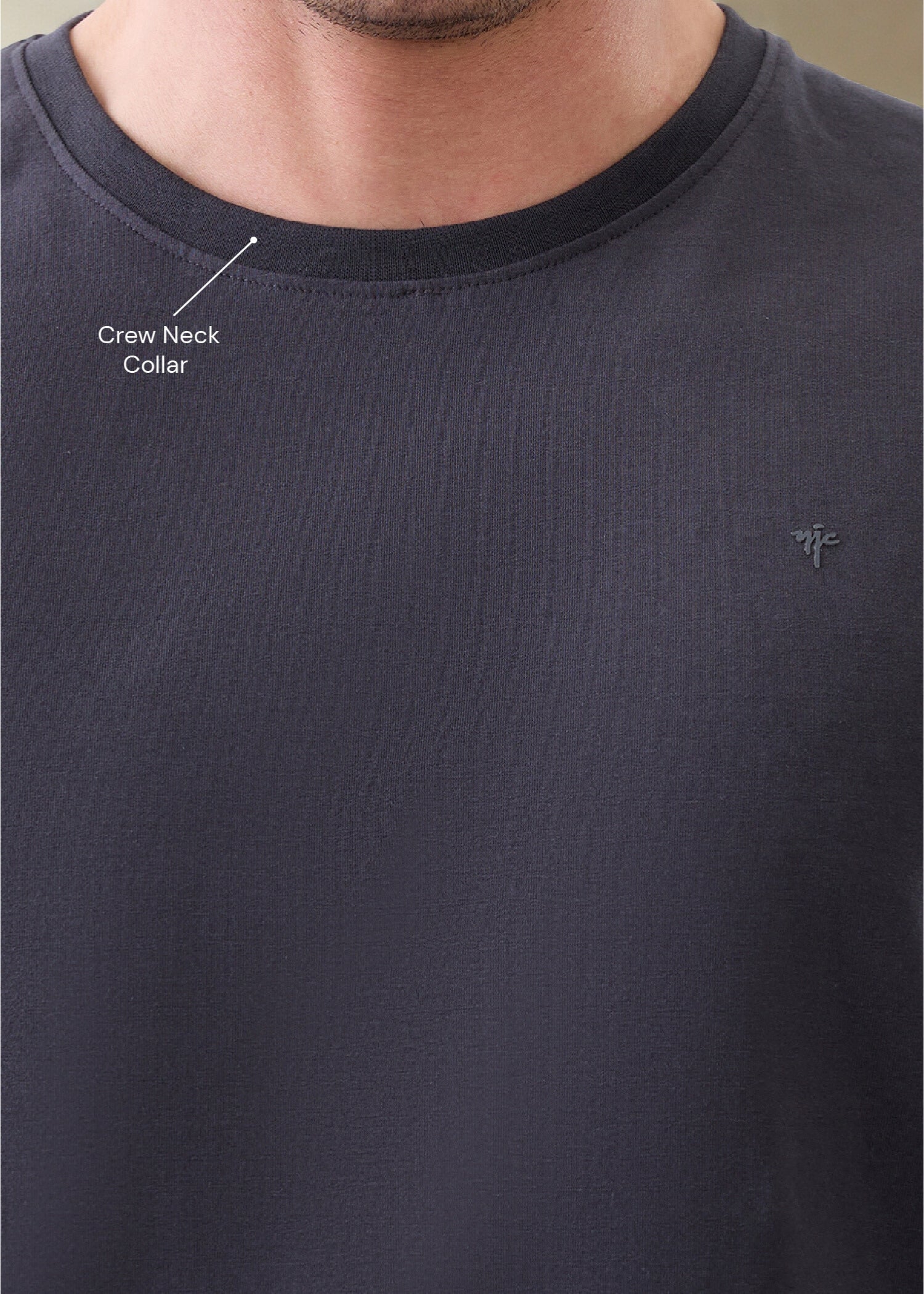 Arch Solid Half Sleeve T-Shirt: Charcoal