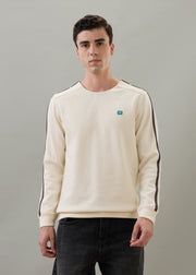 Palawan Crew Neck Pullover: White
