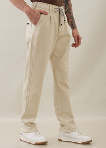 Draycott Relaxed Fit Trouser: Cream